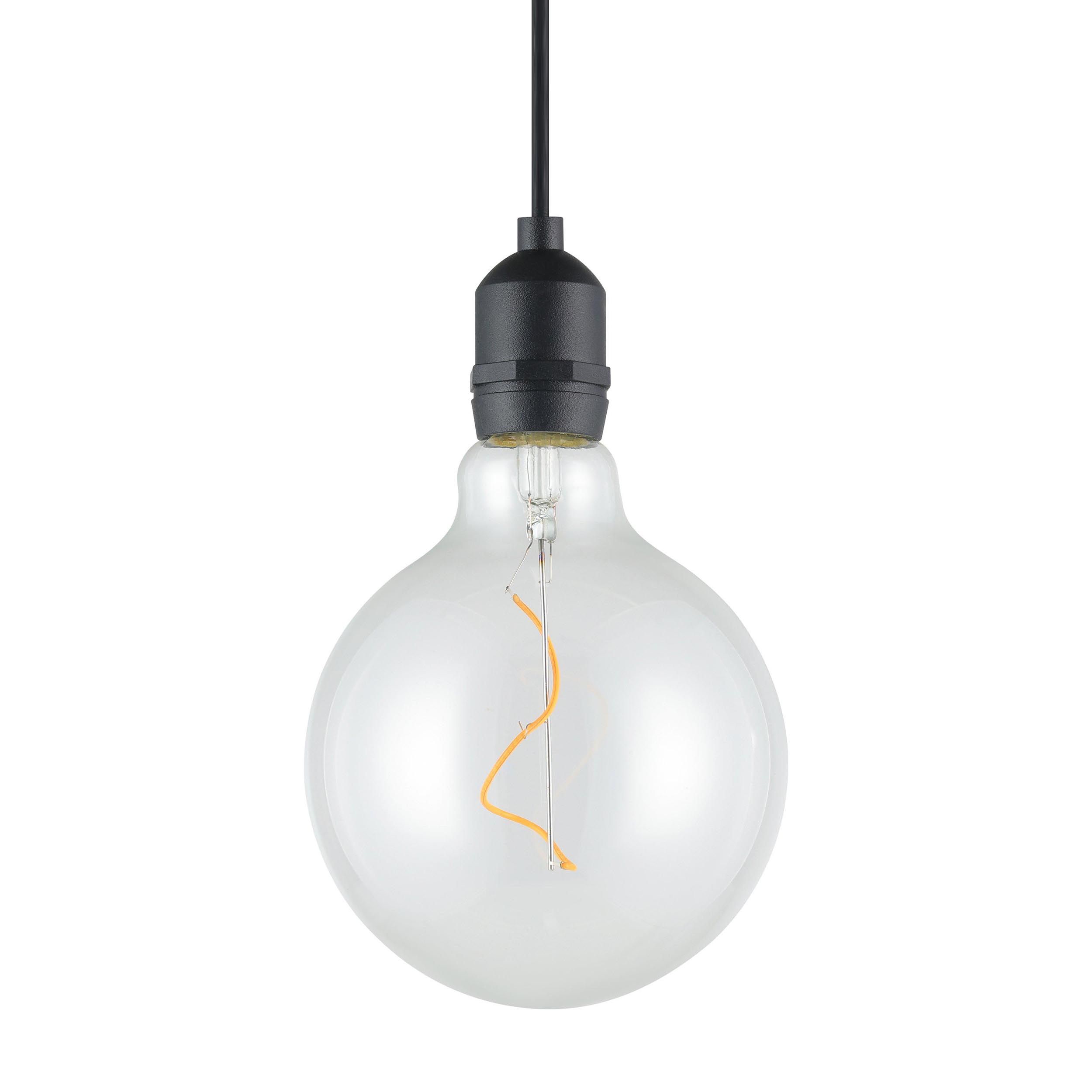 Suspension extérieure plastique noir/opale VIGNANELLO LED INT 1X0,06W