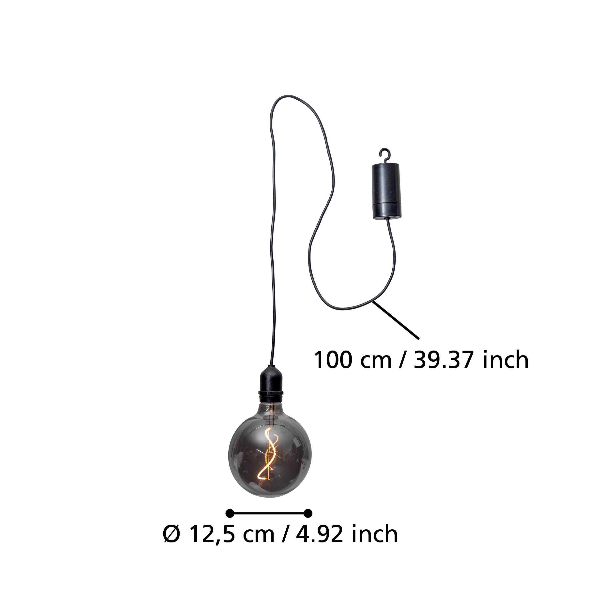 Suspension extérieure plastique noir VIGNANELLO LED INT 1X0,06W