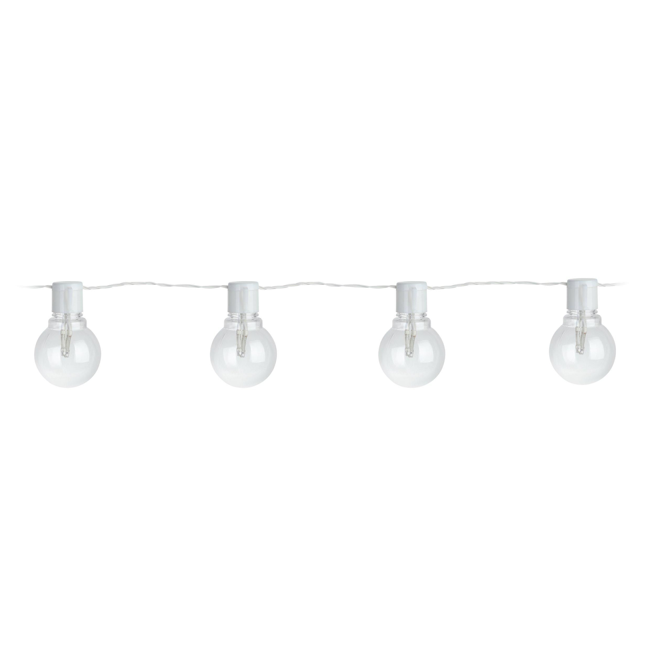 Guirlande lumineuse extérieure plastique blanc PARTAJ LED INT 16X0,064W