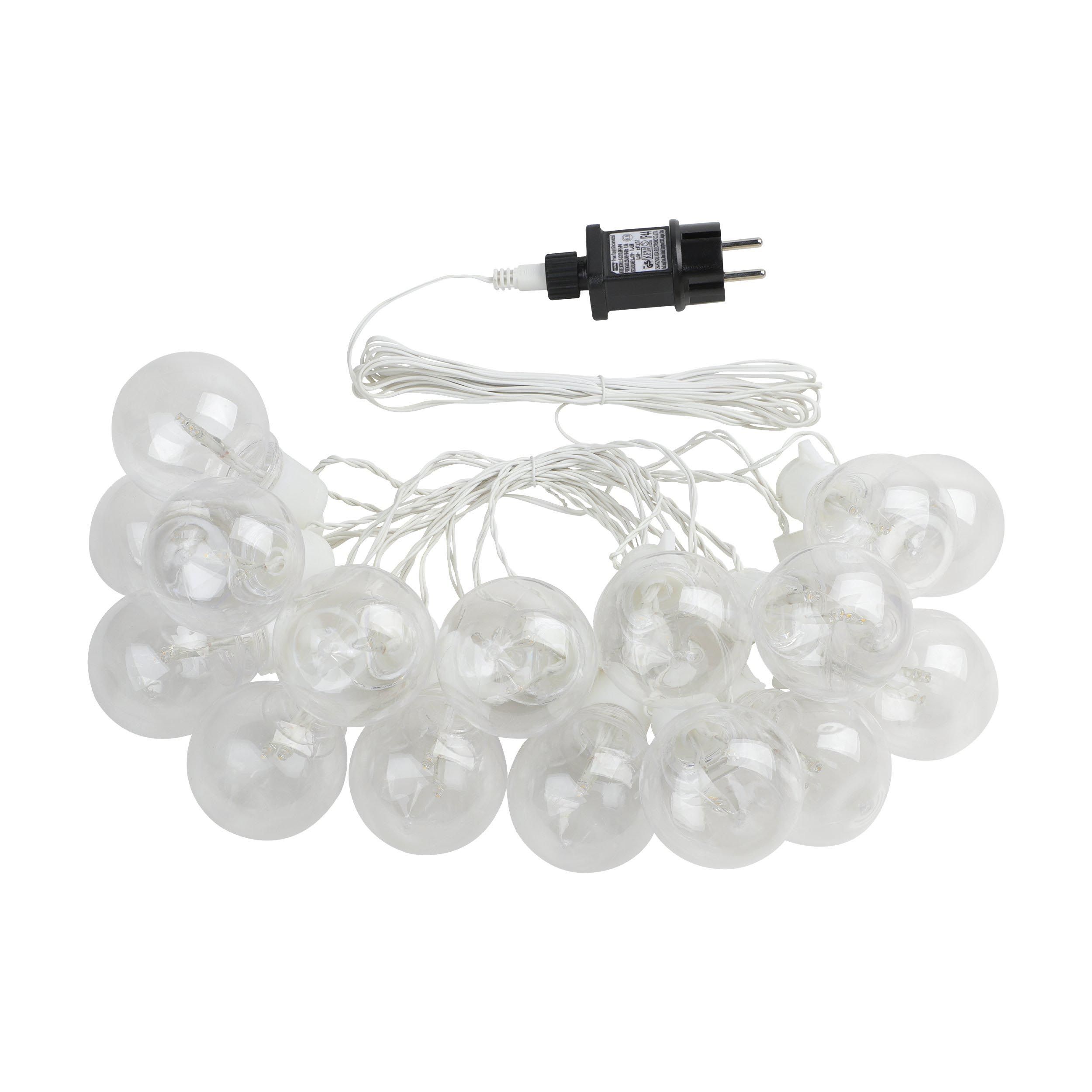 Guirlande lumineuse extérieure plastique blanc PARTAJ LED INT 16X0,064W