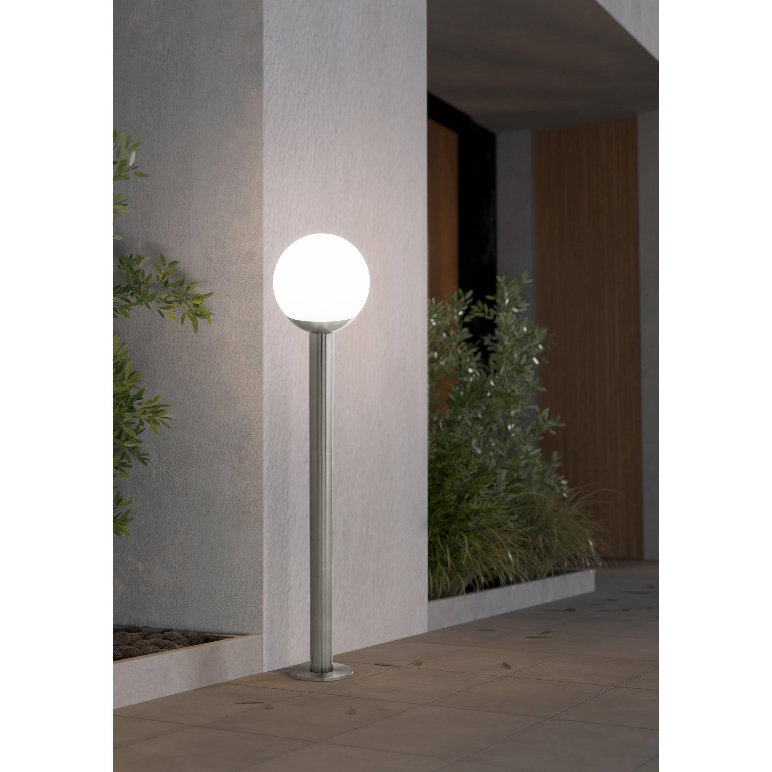 Lampadaire extérieur métal nickel NISIA-Z H98CM E27 1X9W