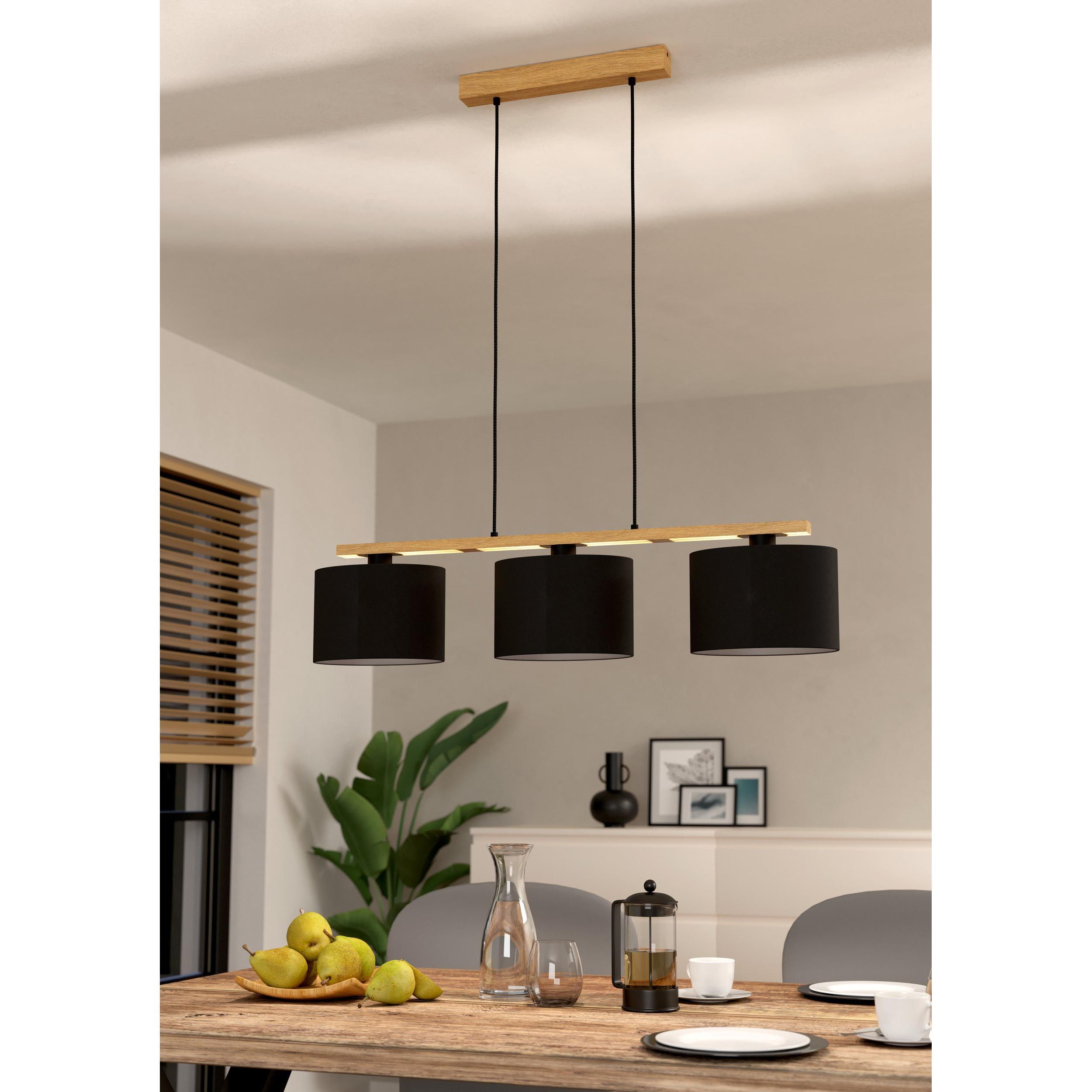 Suspension bois marron CASTRALVO E27 3X40W