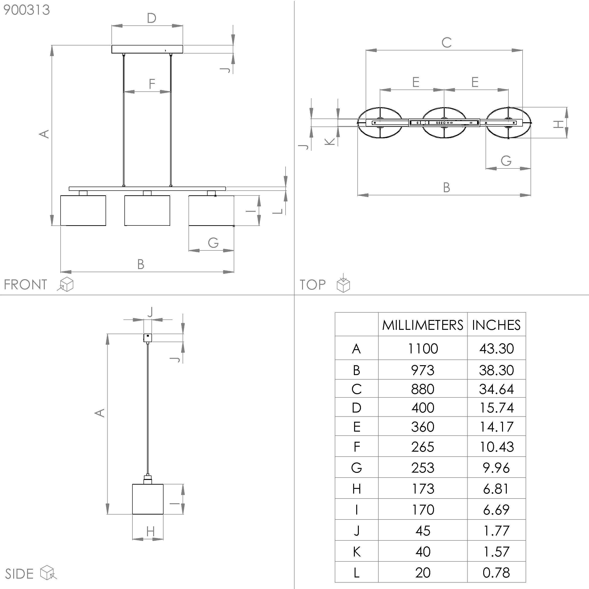 Suspension bois marron CASTRALVO E27 3X40W