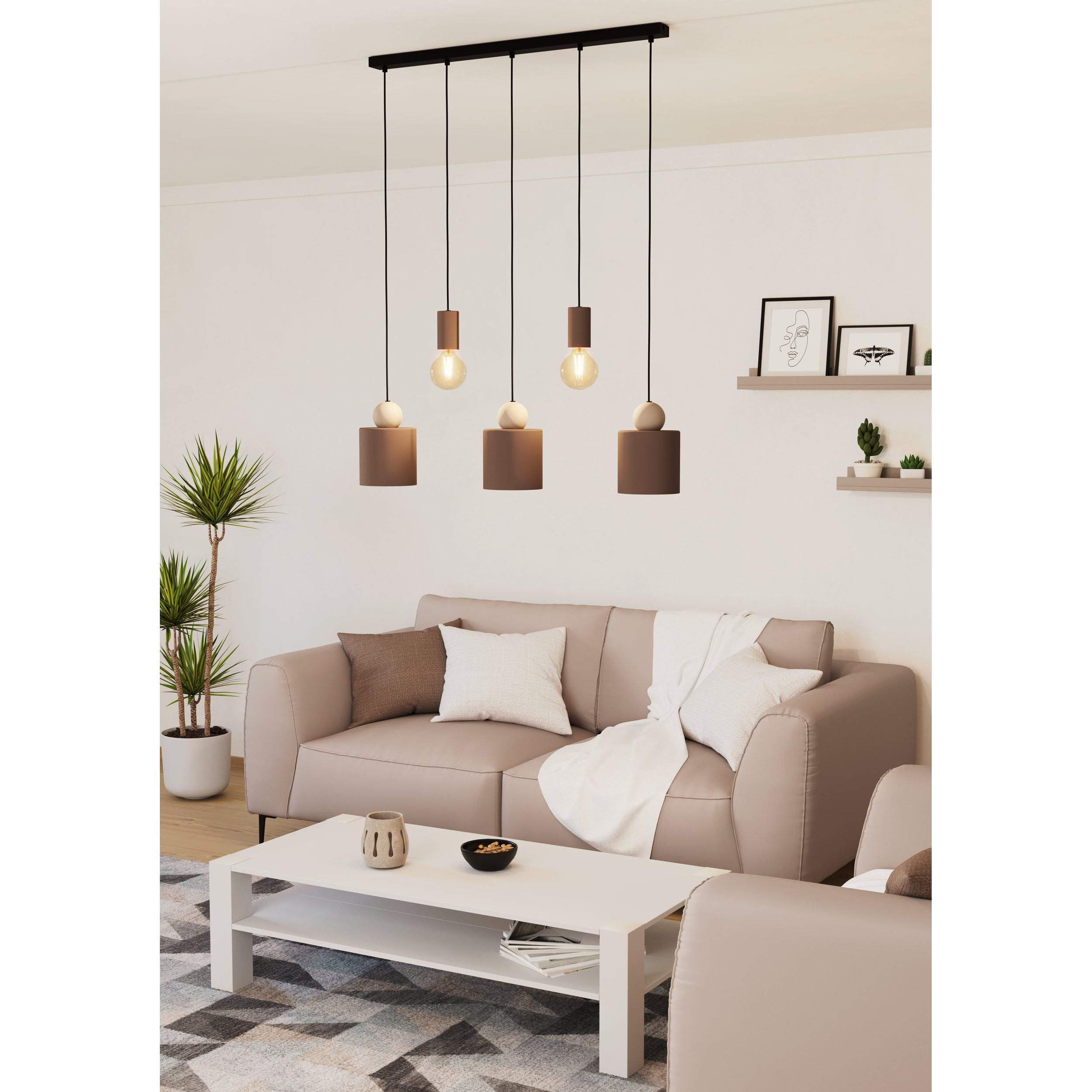 Suspension métal marron GAZZOLA E27 5X40W