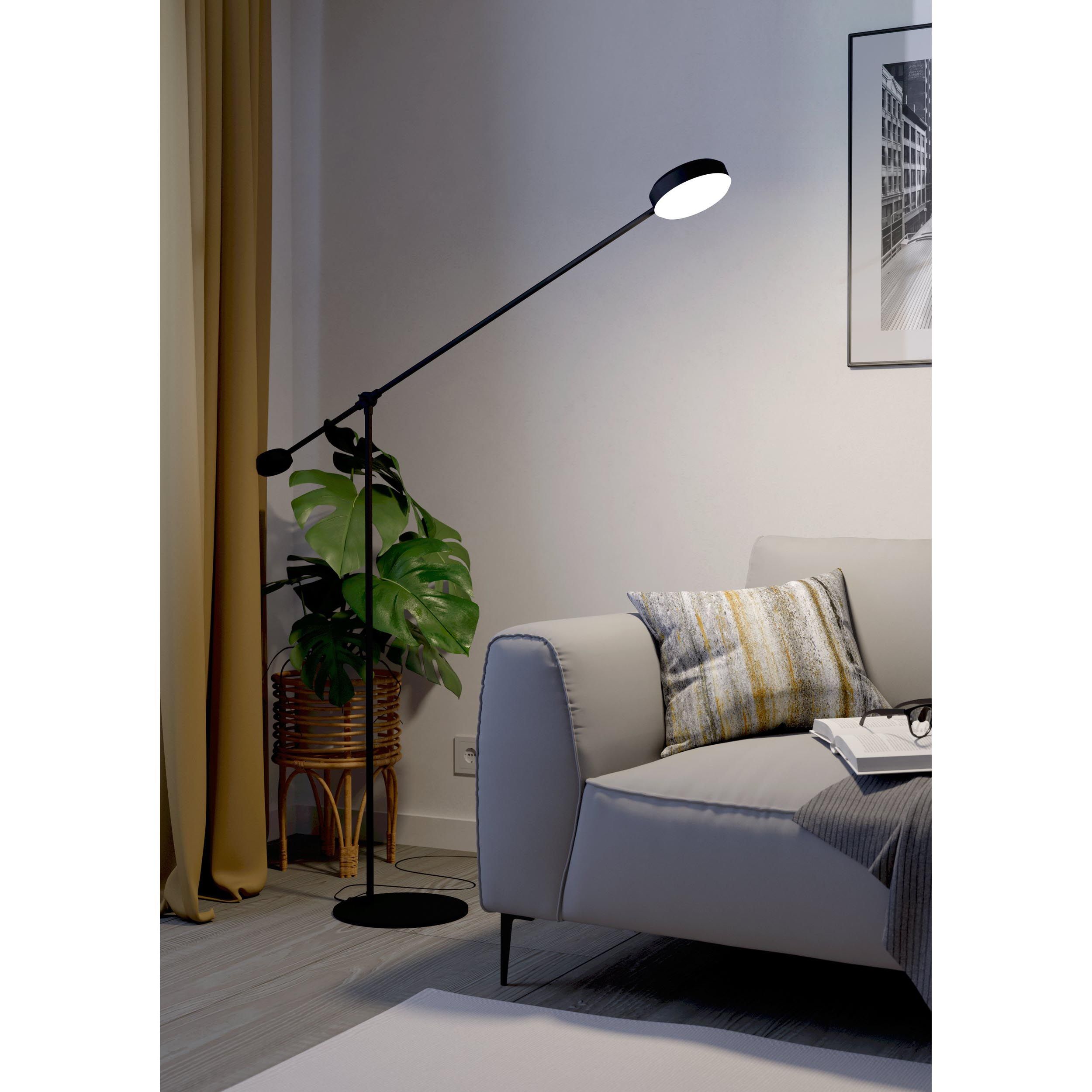 Lampadaire métal noir CLAVELLINA LED INT 24W