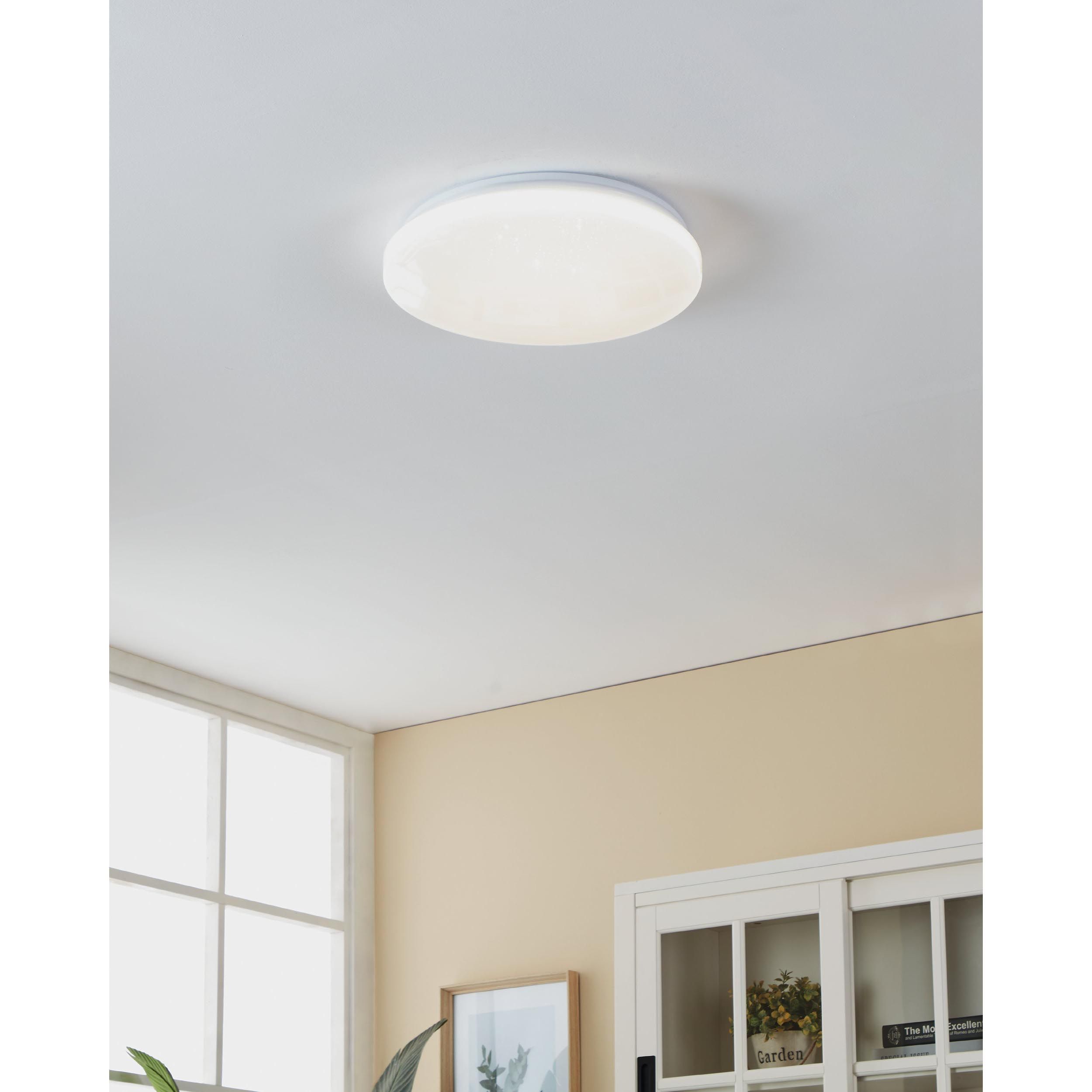 Plafonnier en plastique blanc FRANIA-S D31CM led intégrée18W