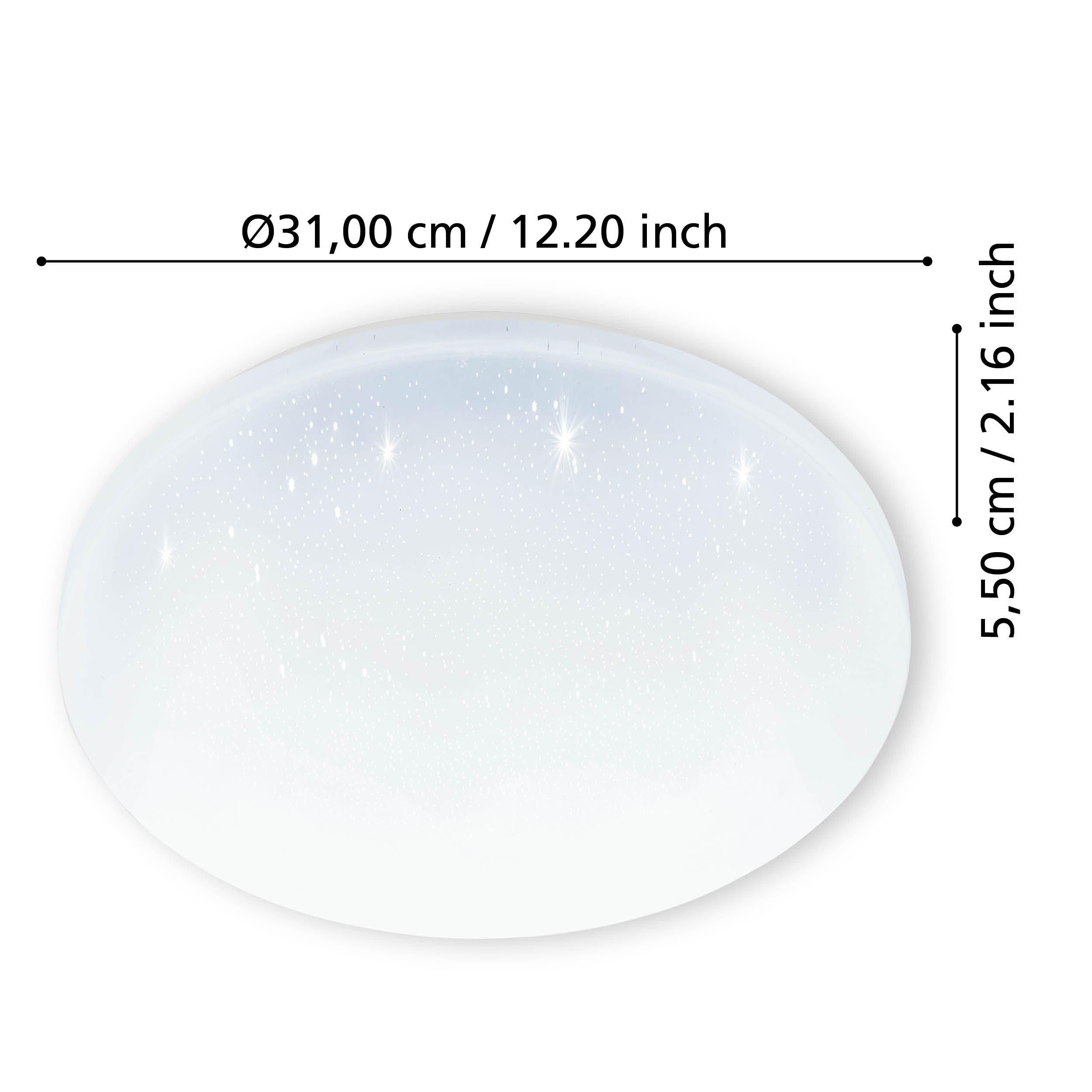 Plafonnier en plastique blanc FRANIA-S D31CM led intégrée18W