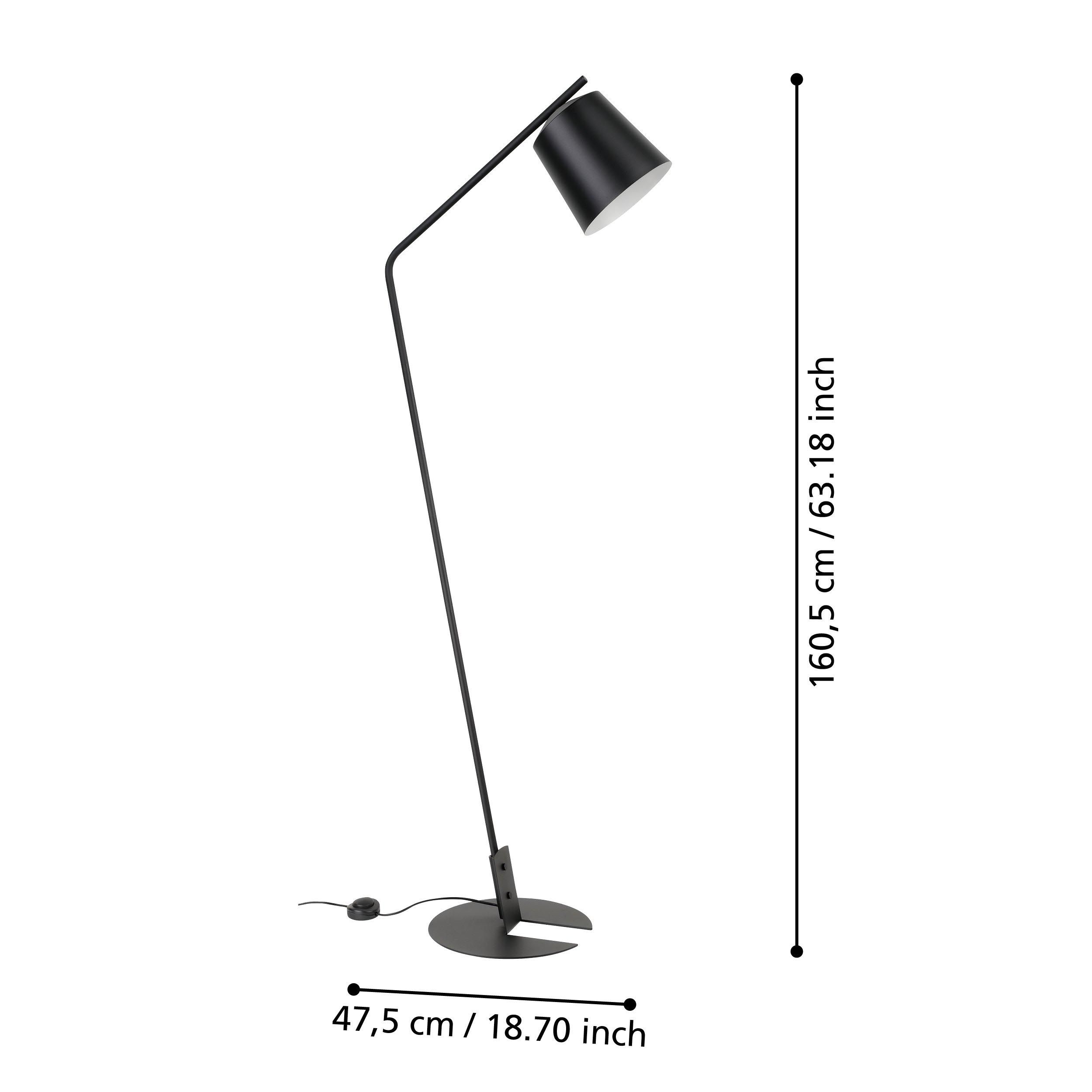 Lampadaire métal noir ONEDA E27 1X40W