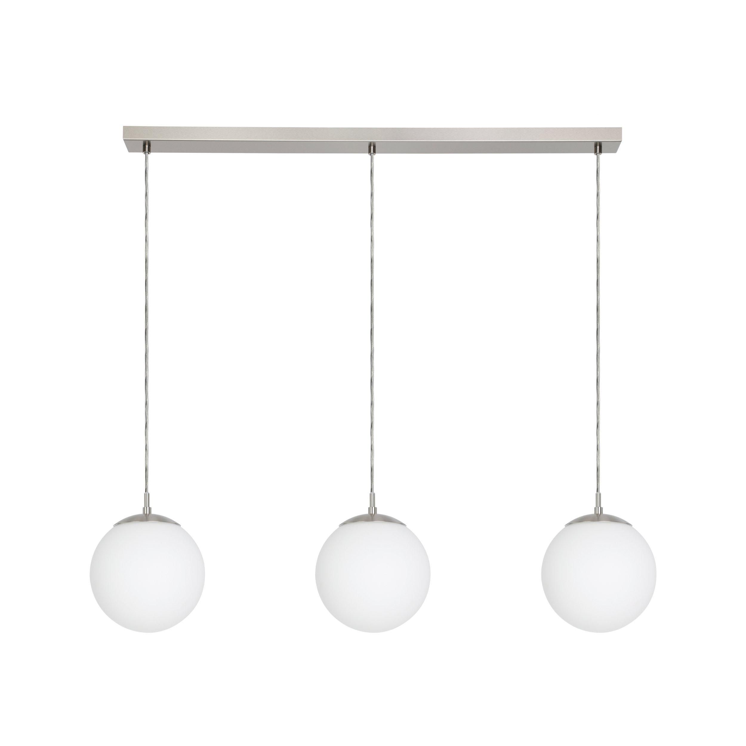 Suspension verre blanc RONDO E27 3X40W