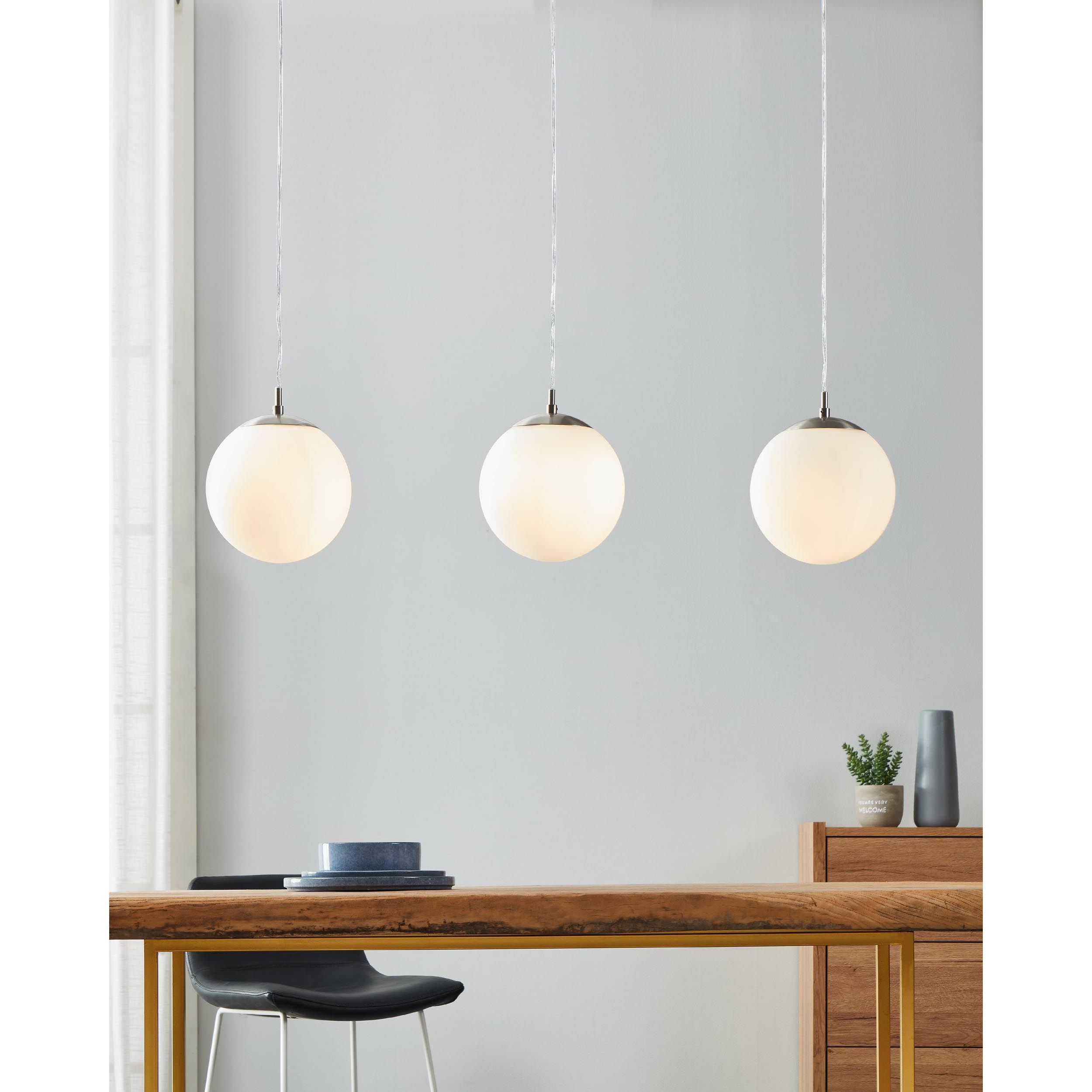 Suspension verre blanc RONDO E27 3X40W