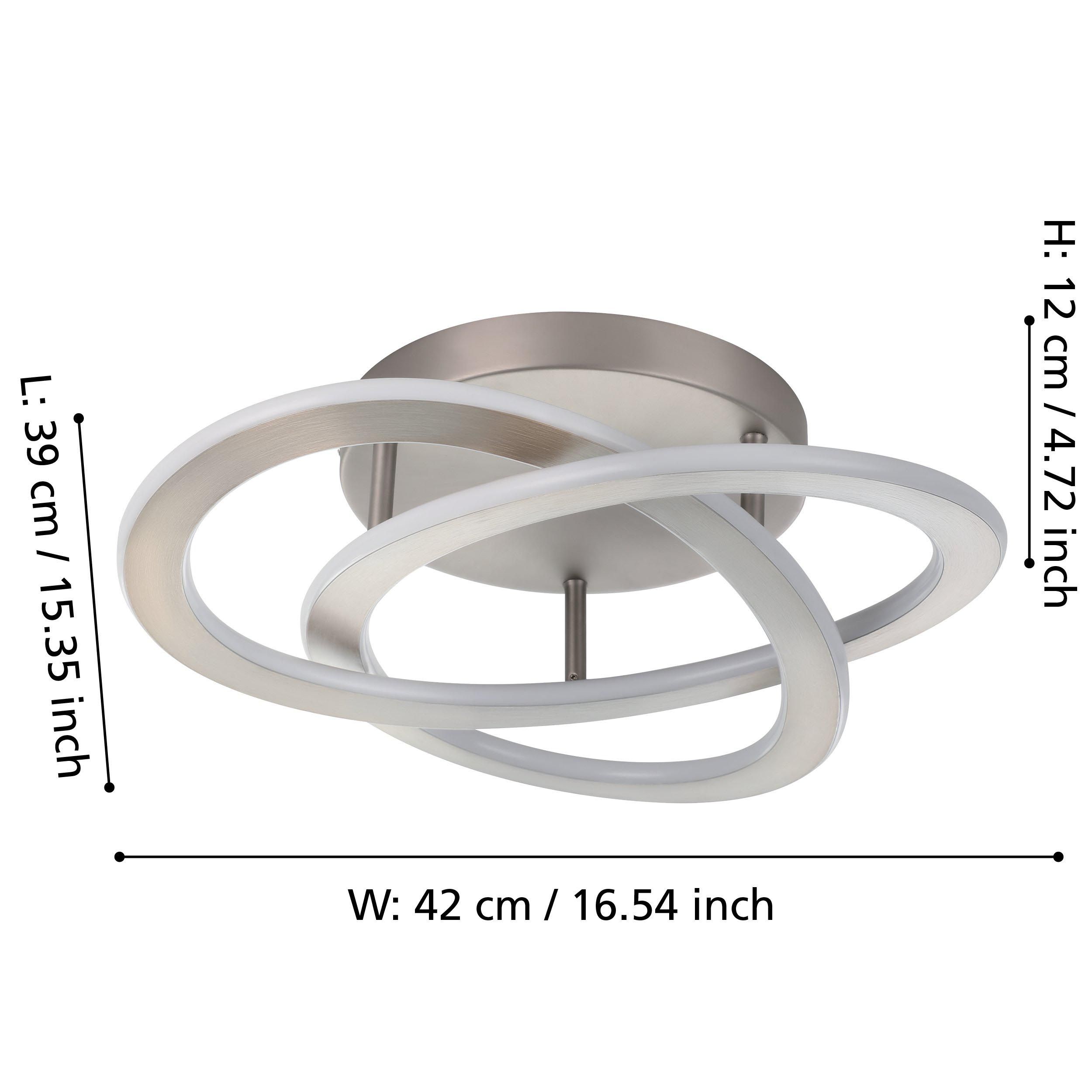 Plafonnier métal nickel ROLIMARE LED INT 3X35W