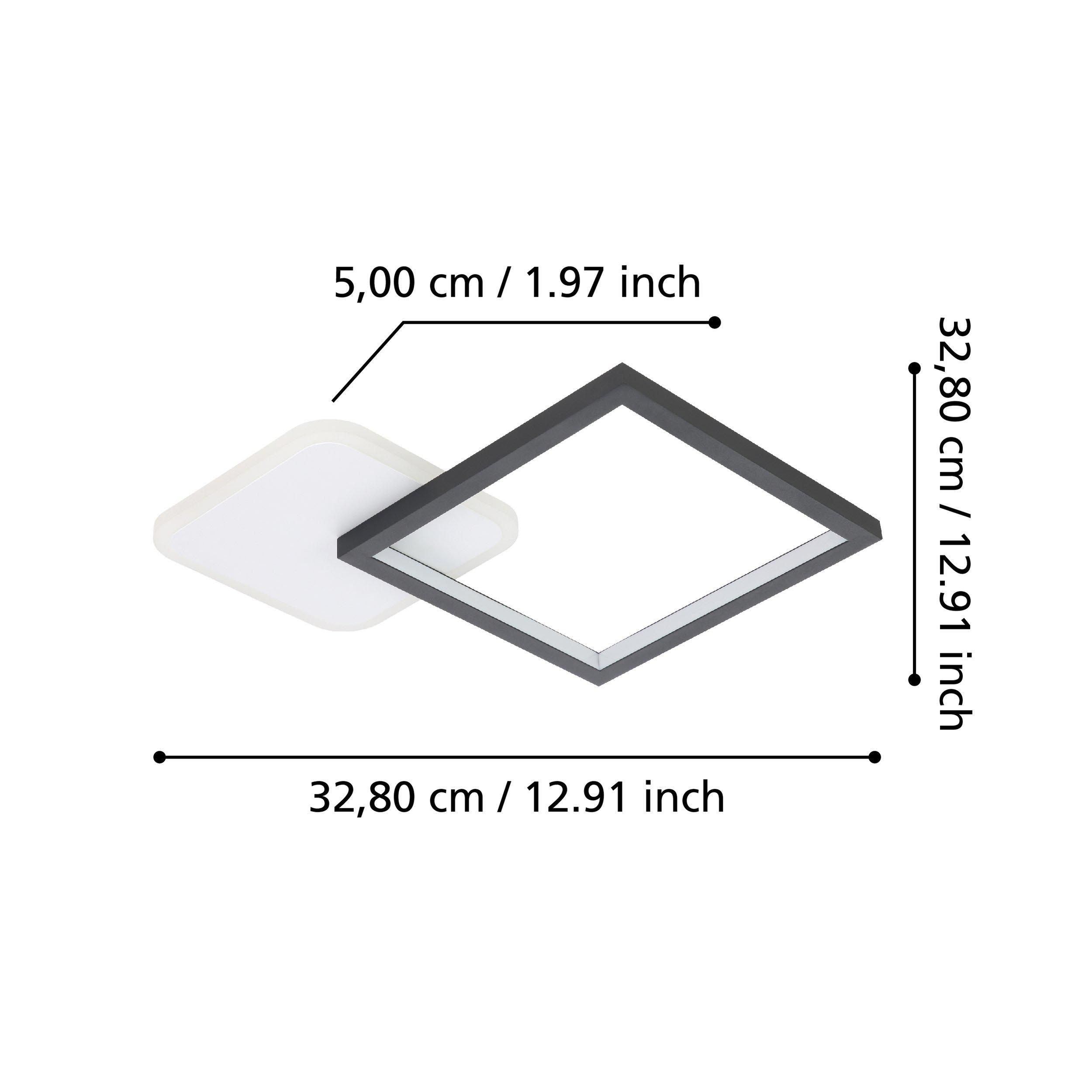 Plafonnier métal noir GAFARES LED INT 3X15W