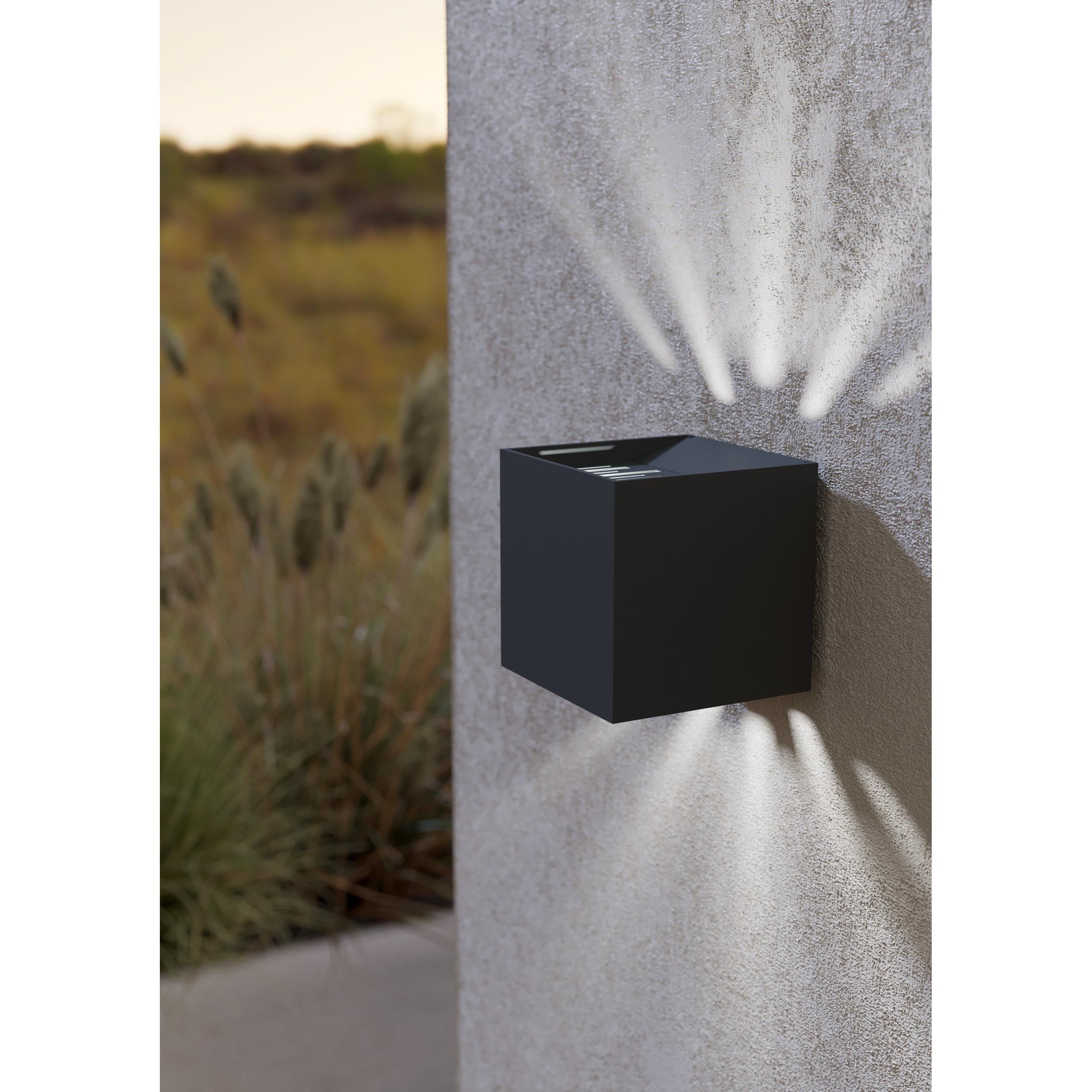 Applique extérieure métal anthracite CALPINO 2 LED INT 2X3,3W