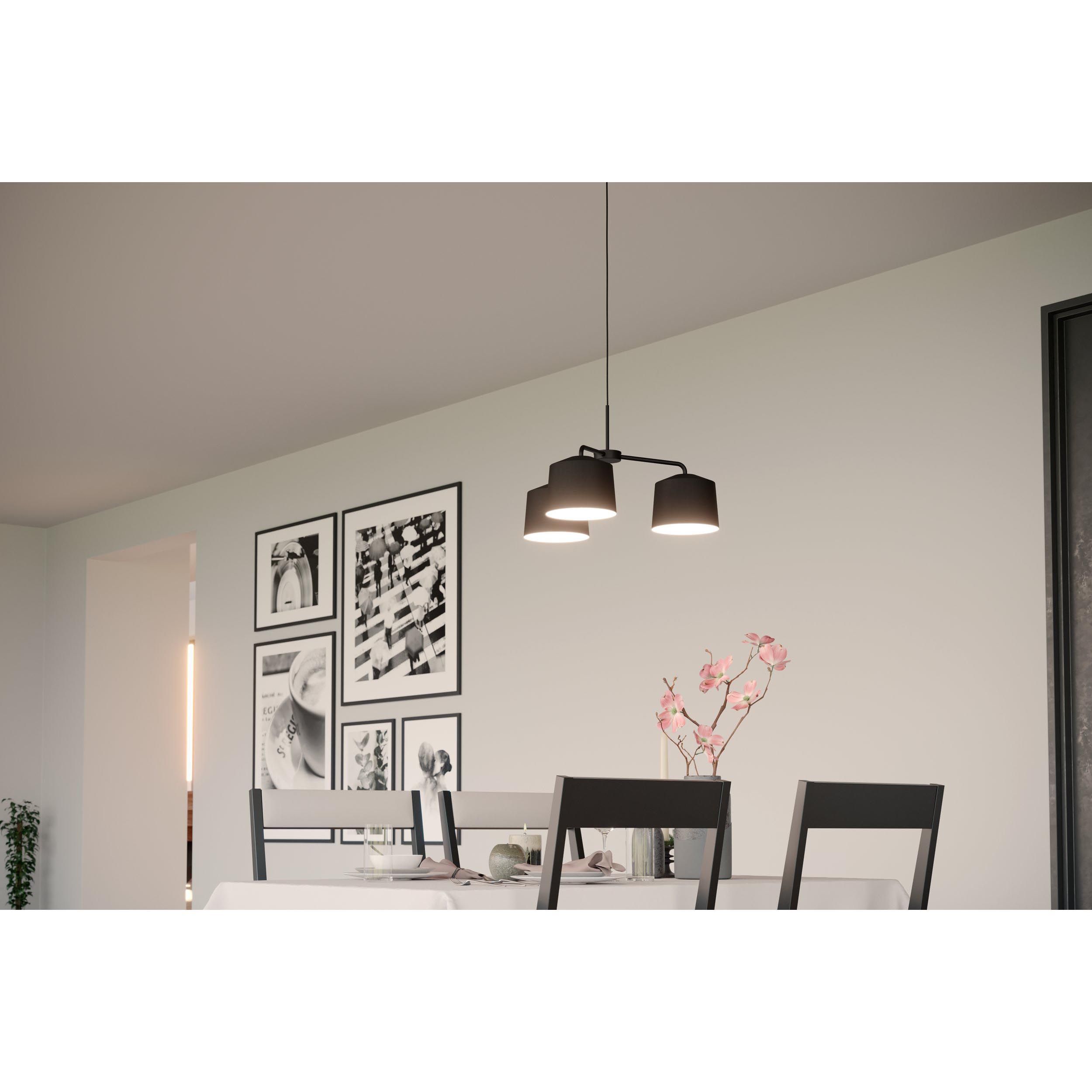 Suspension métal noir CAGUANES E27 3X40W