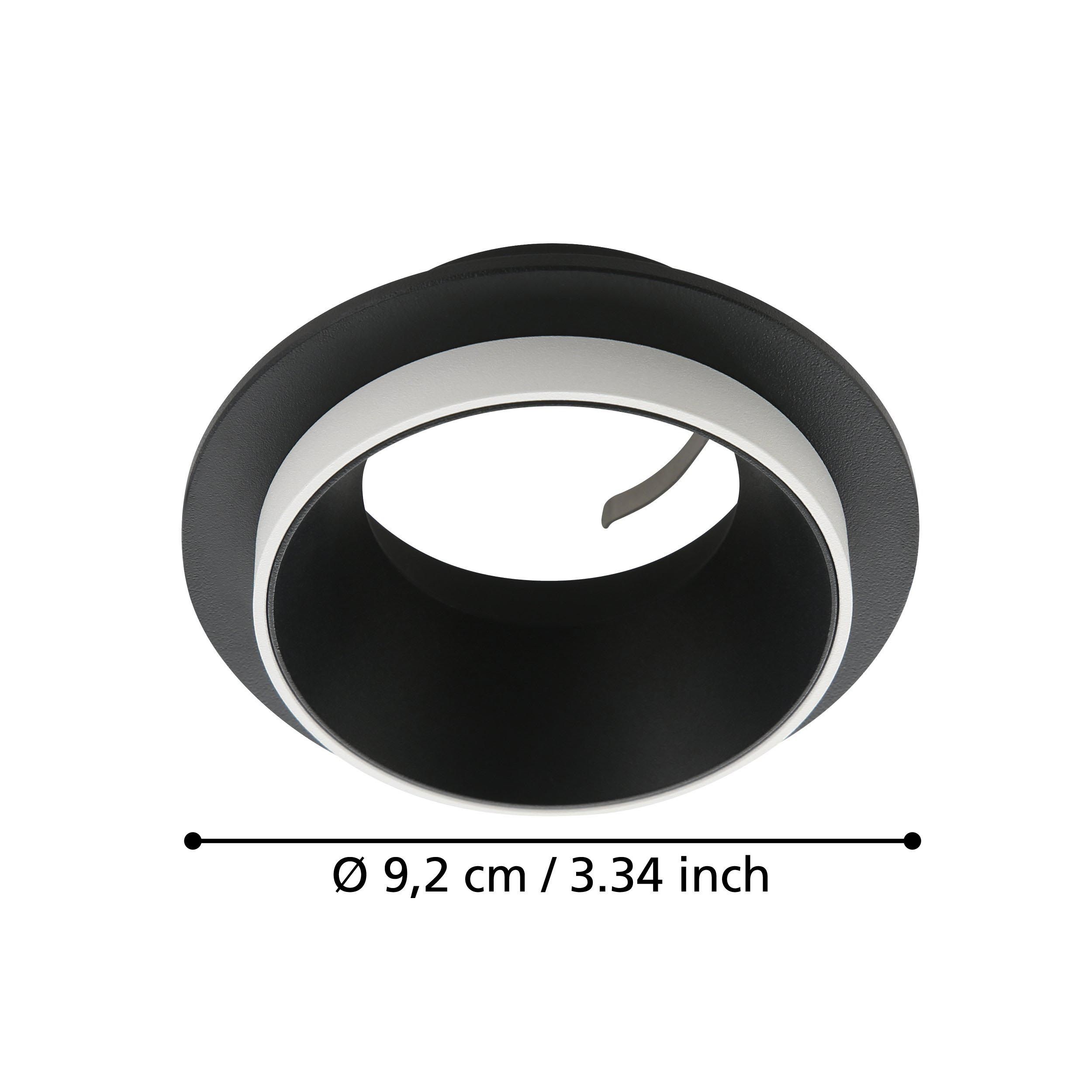 Spot à encastrer métal noir/opale CAROSSO Rond H3,5CM GU10 1X35W