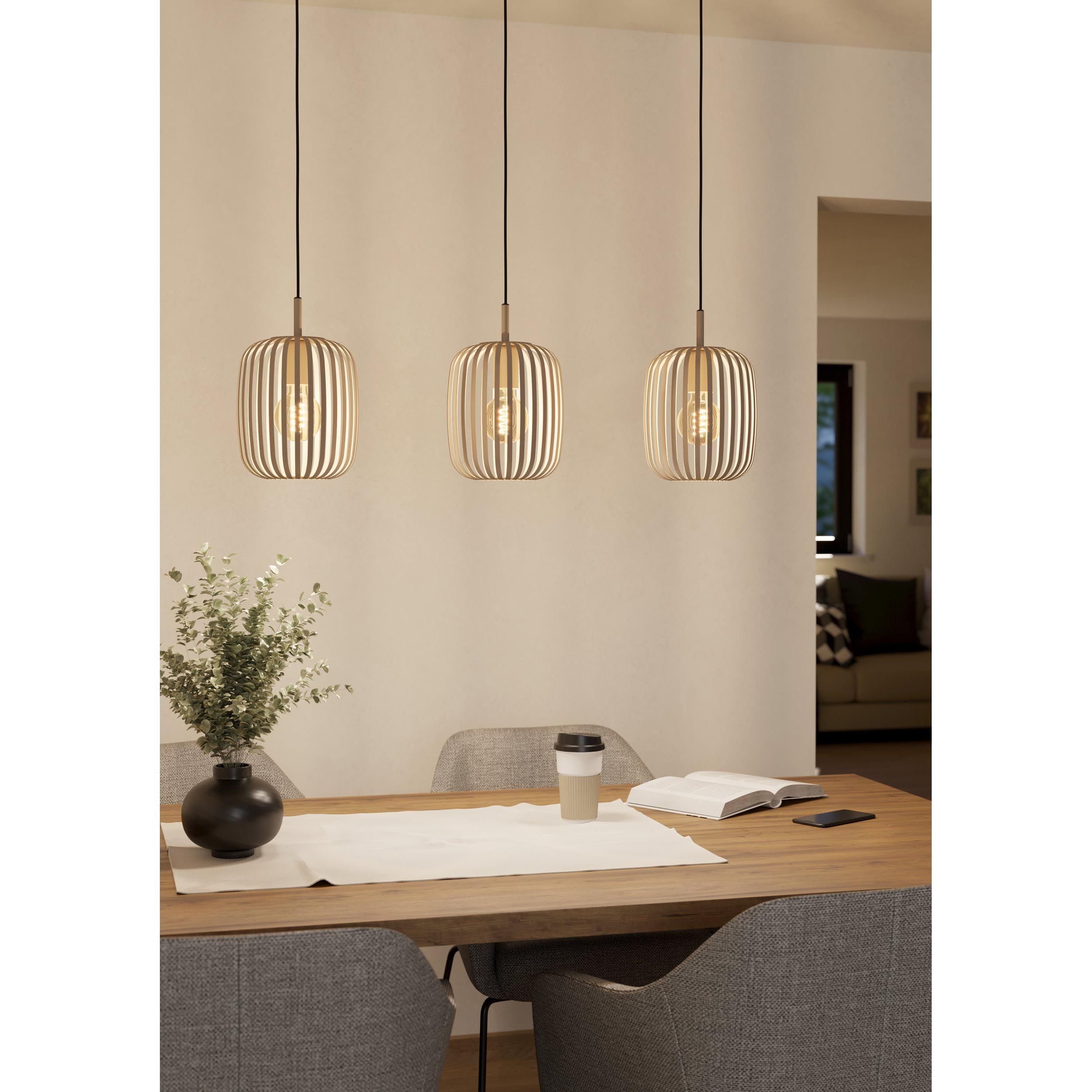 Suspension métal sable ROMAZZINA barre 3 E27 3X40W