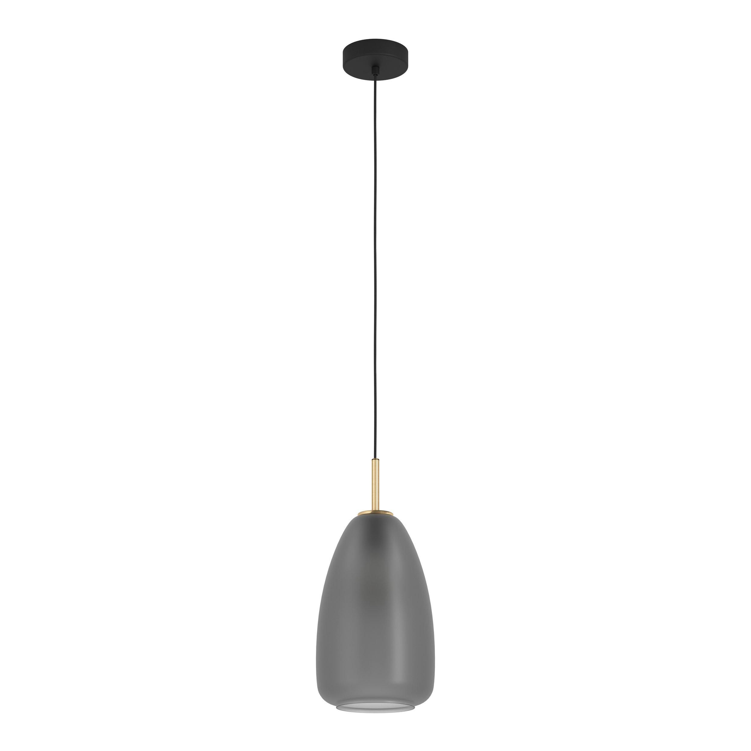 Suspension verre gris ALOBRASE E27 D20CM 1X40W