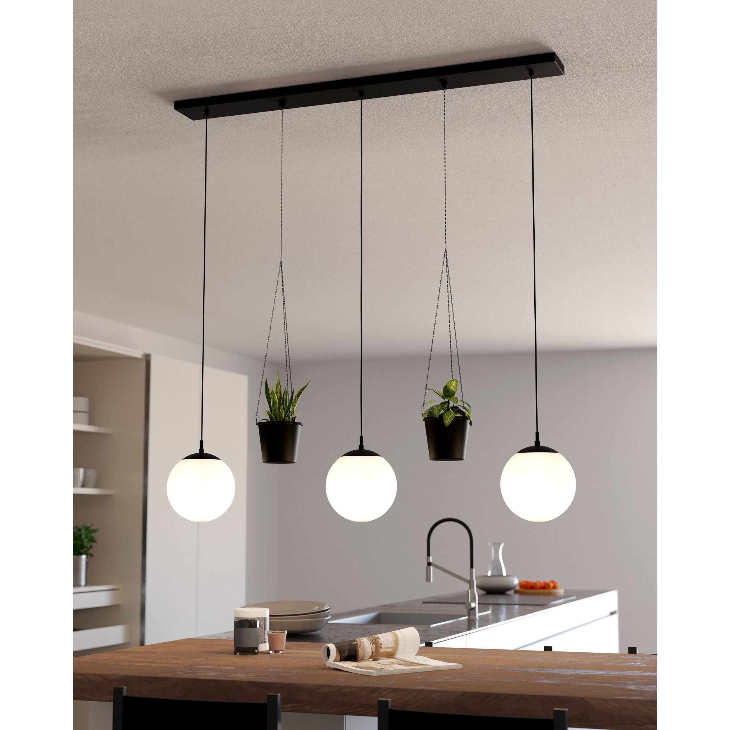 Suspension verre blanc RONDO 3 E27 3X40W