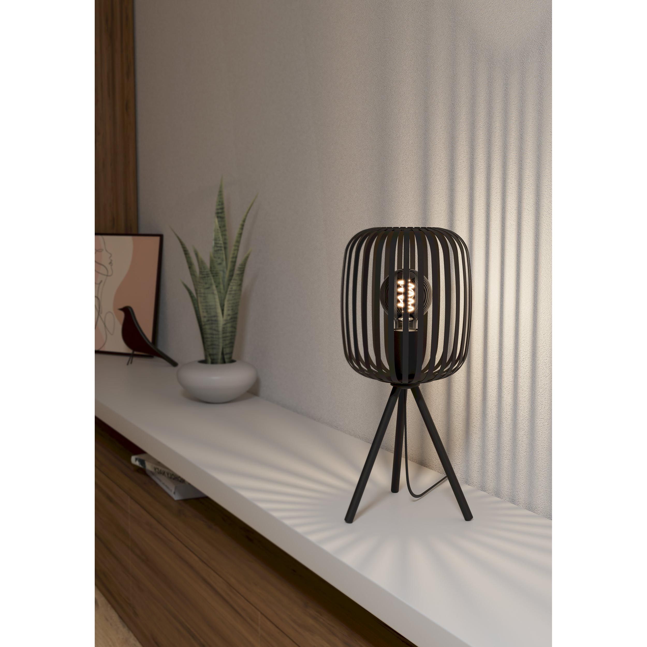 Lampe de table métal noir ROMAZZINA E27 1X40W