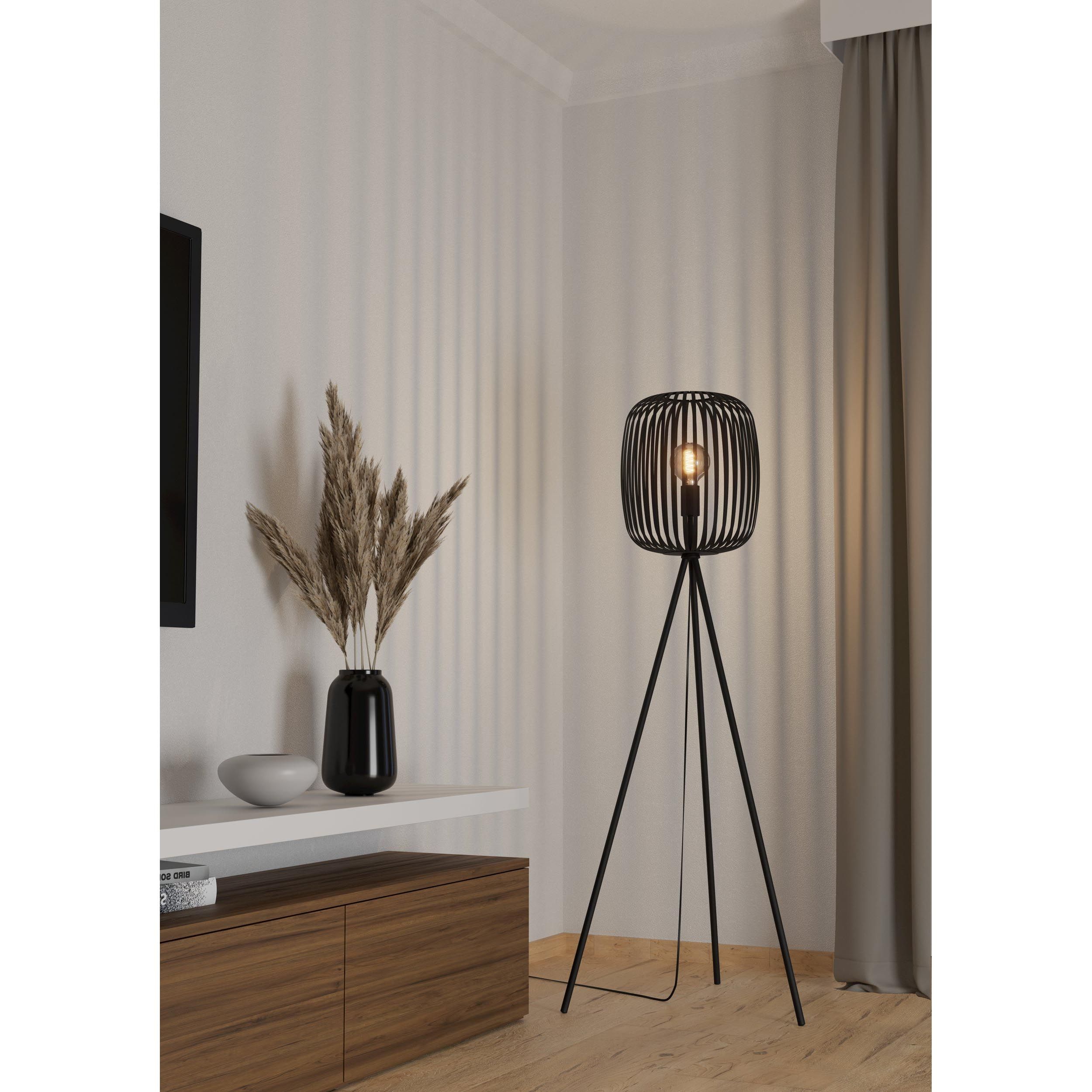 Lampadaire métal noir ROMAZZINA E27 1X40W