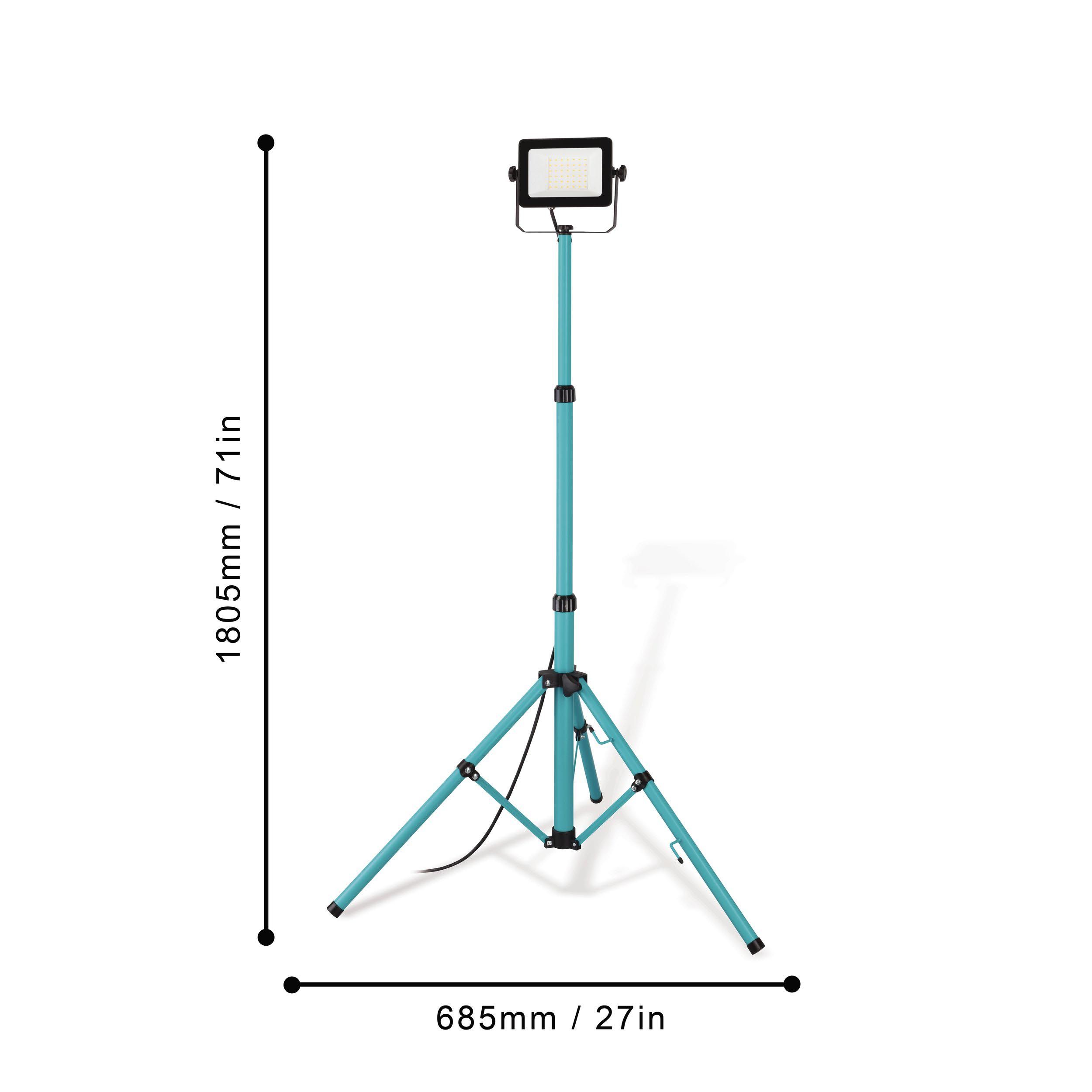 Projecteur extérieur en plastique noir AVELAR LED INT 8X30W