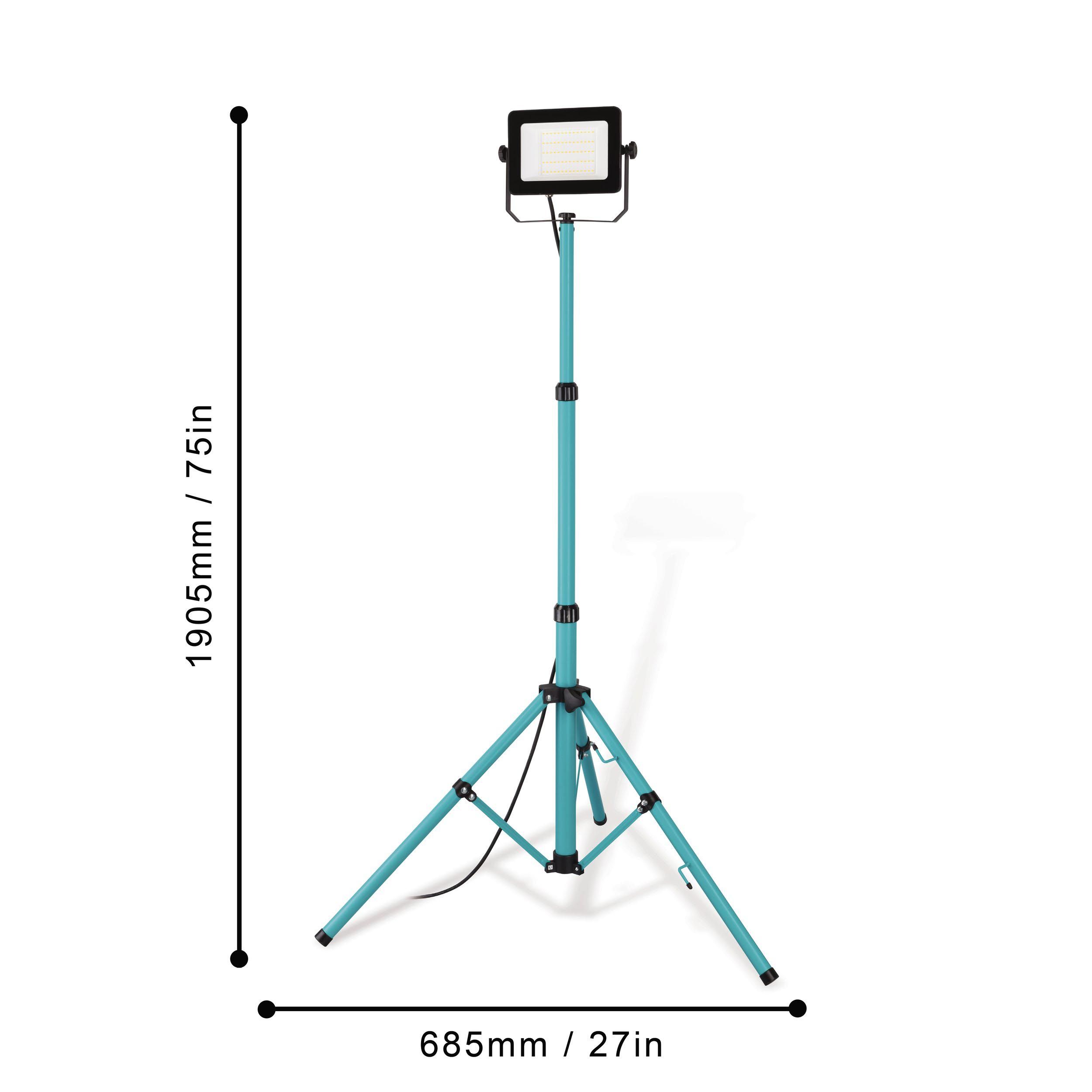 Projecteur extérieur lastique noir AVELAR LED INT 12X52W