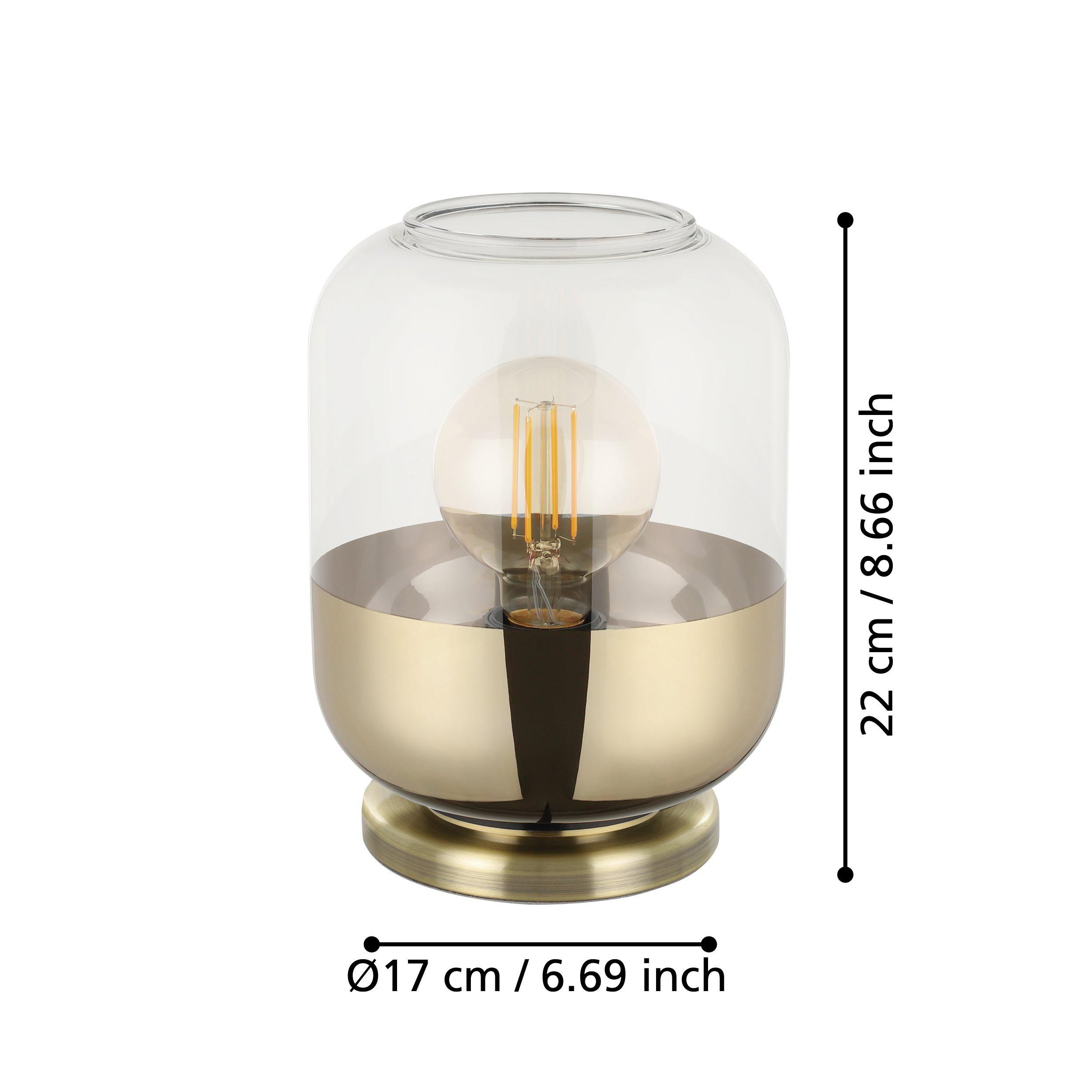 Lampe de table verre trspt MARYVILLA E27 1X40W