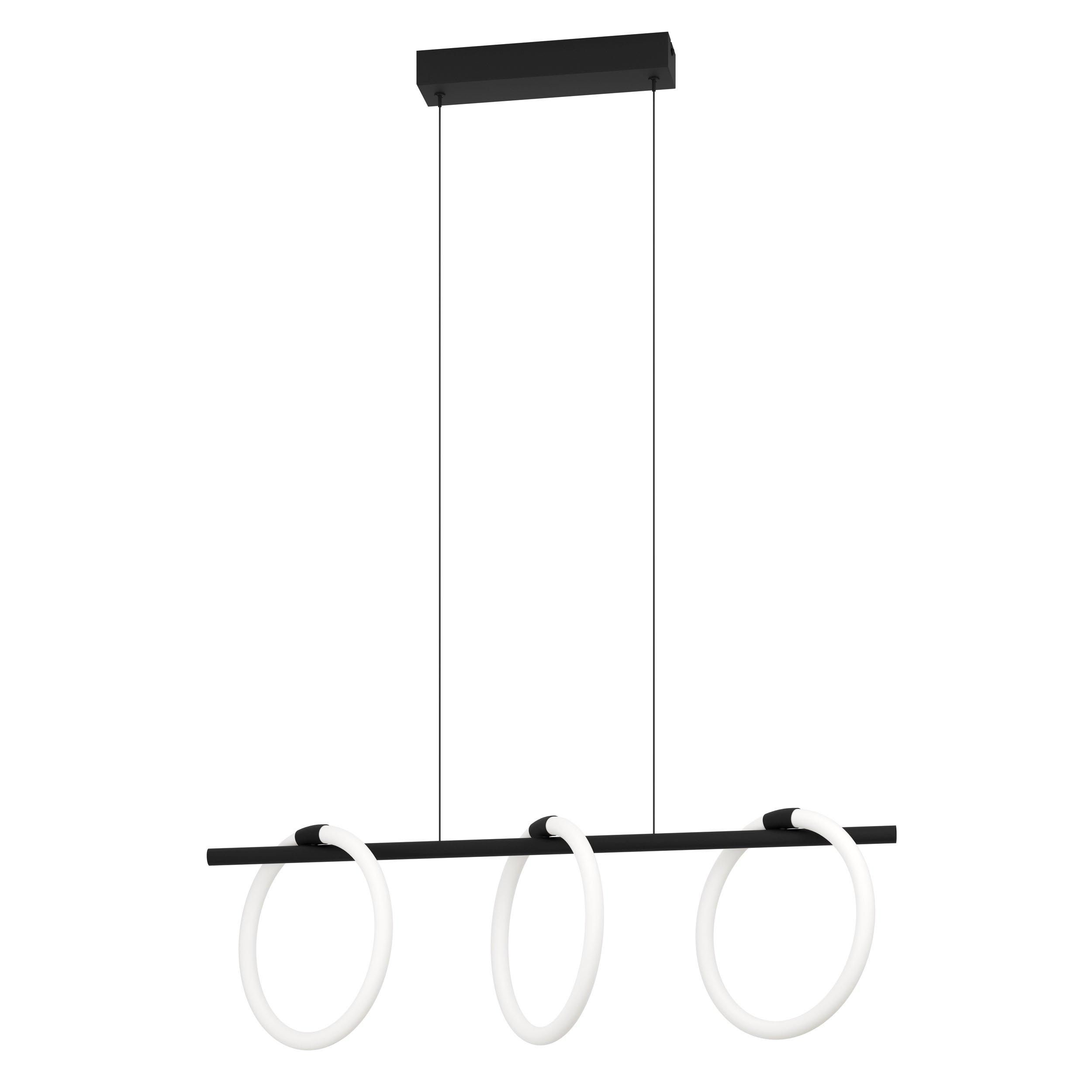 Suspension métal noir CARANACOA LED INT 3X9W