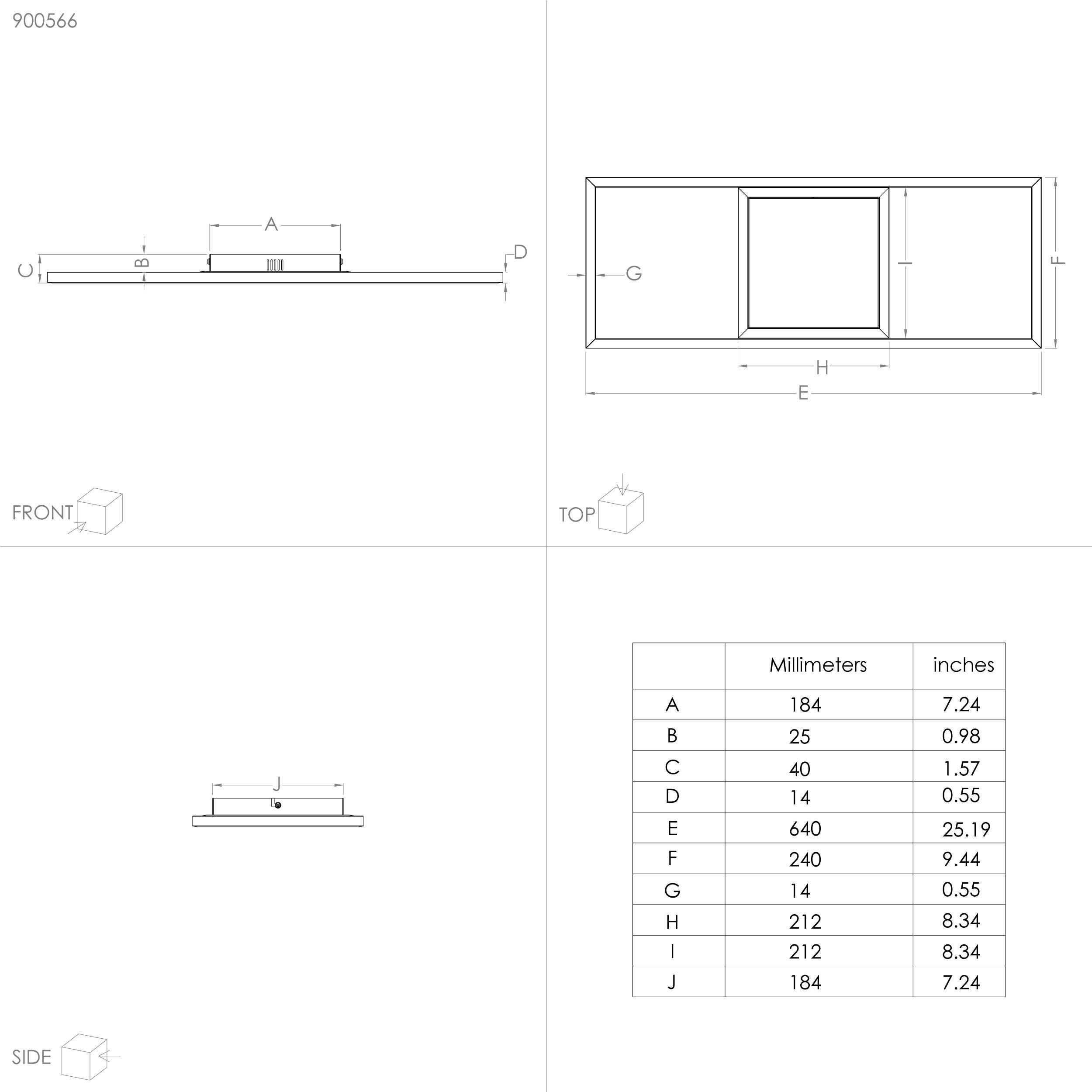 Plafonnier métal noir CALAGRANO-Z LED INT 21W