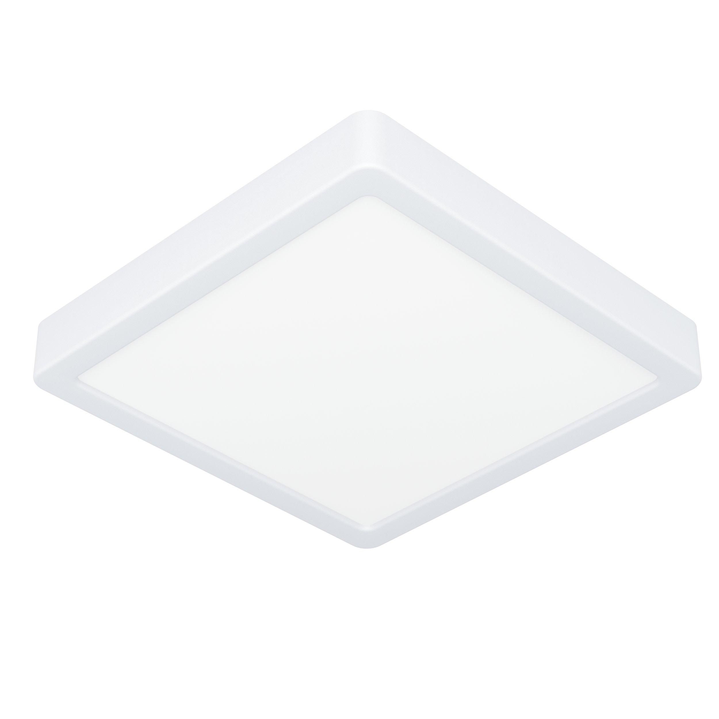 Plafonnier plastique blanc FUEVA 5 21X21CM LED INT 10X17W