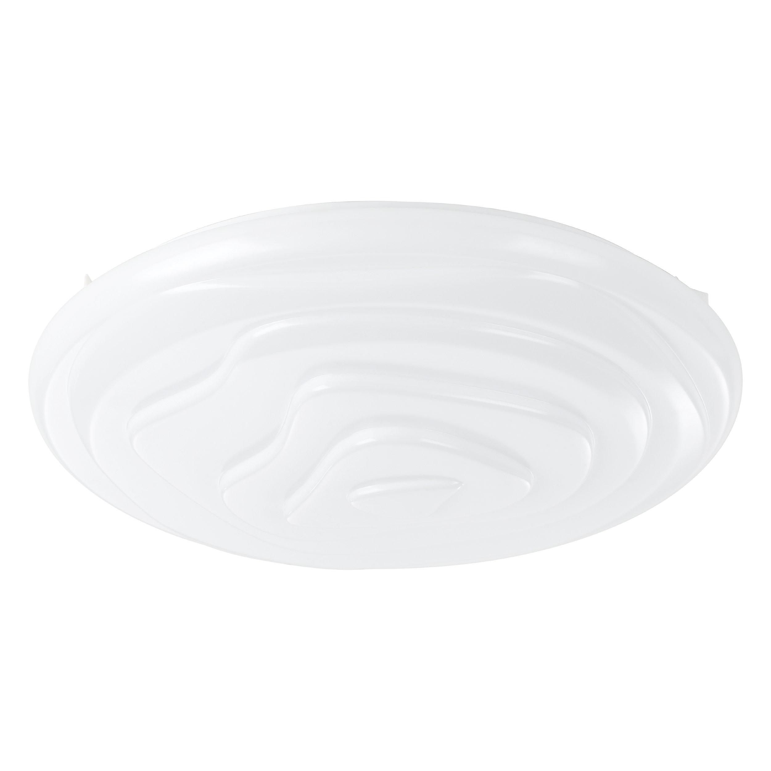 Plafonnier plastique blanc BATTISTONA LED INT 20,8W D48