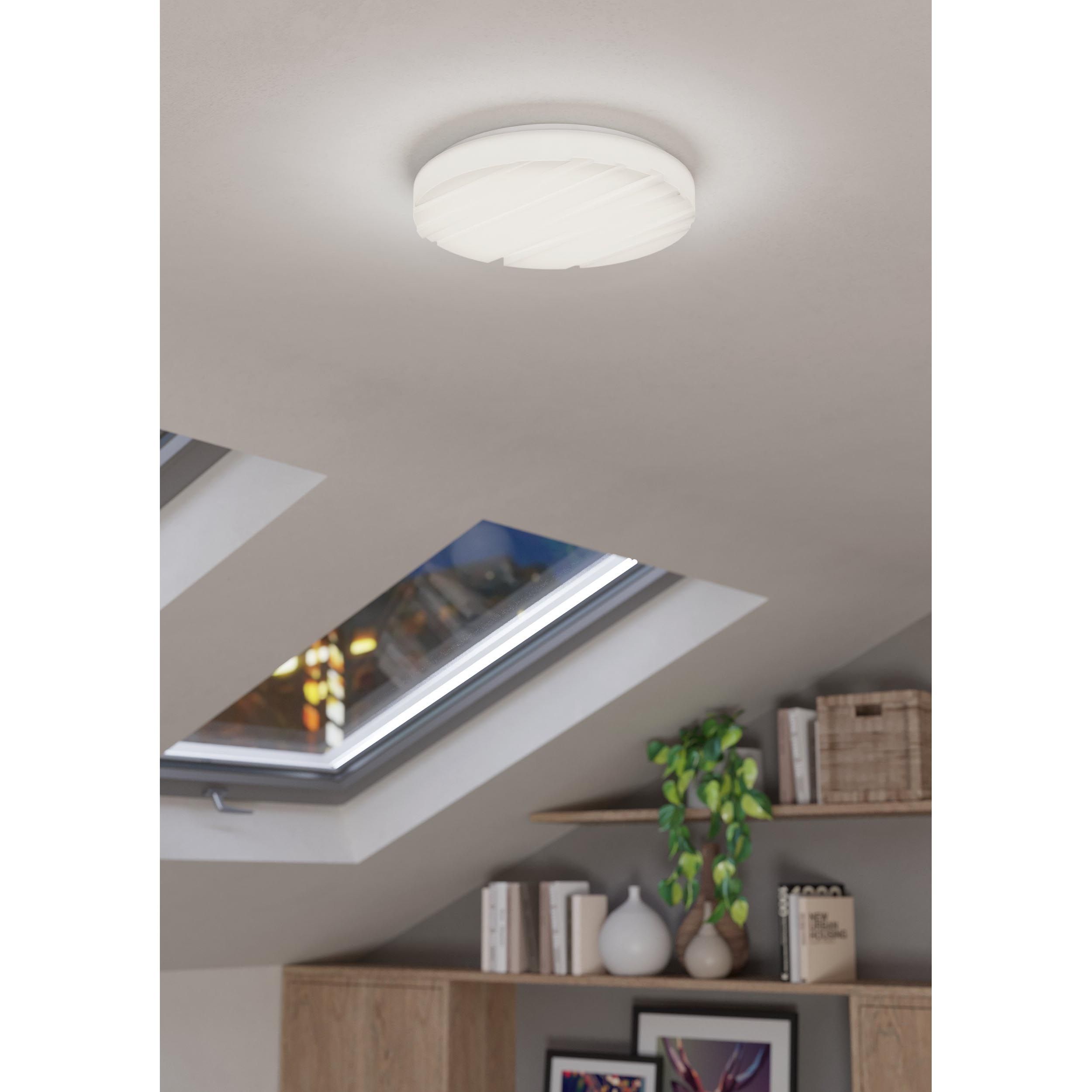 Plafonnier plastique blanc FERENTINO LED INT 1X10W