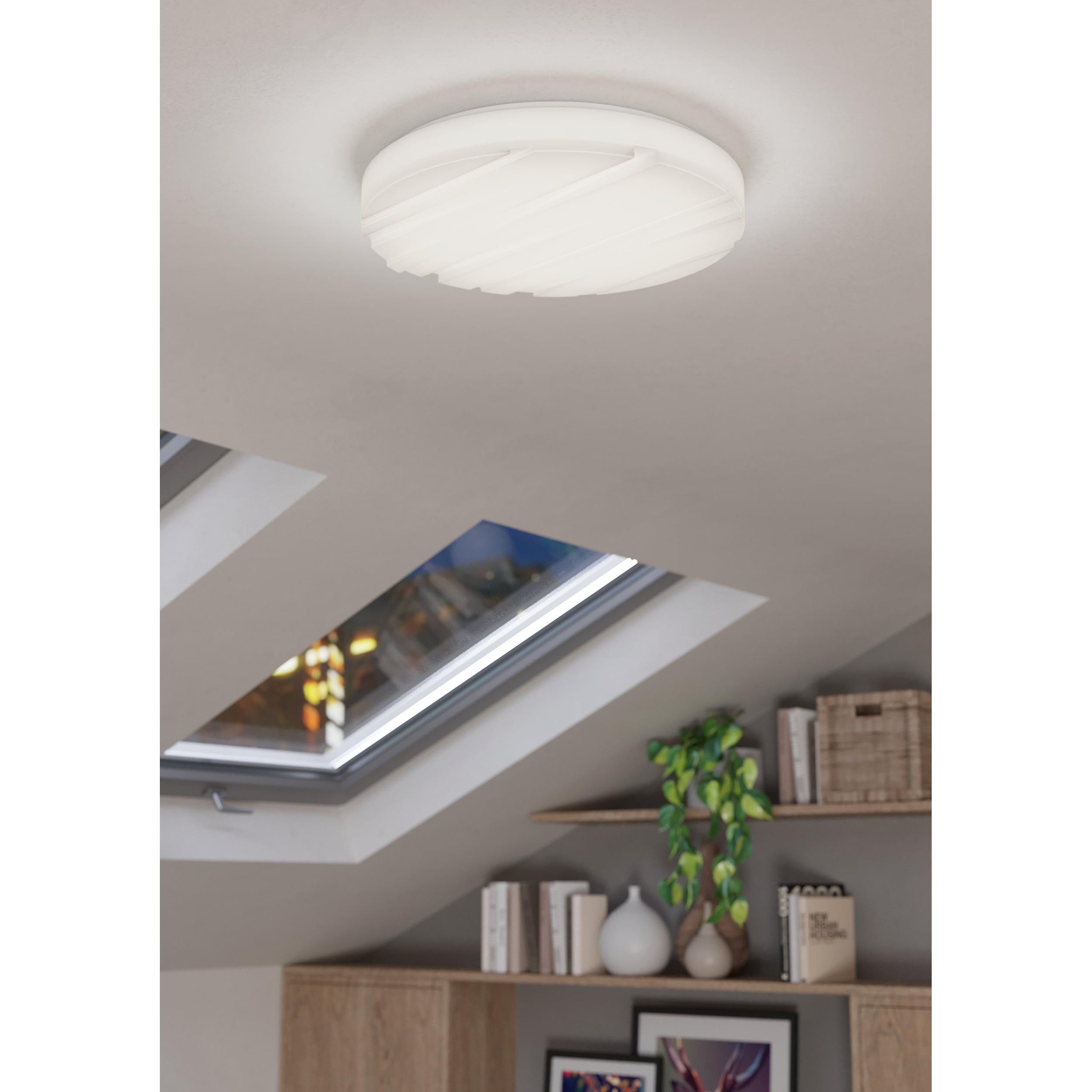 Plafonnier en plastique blanc FERENTINO LED INT 19,5W