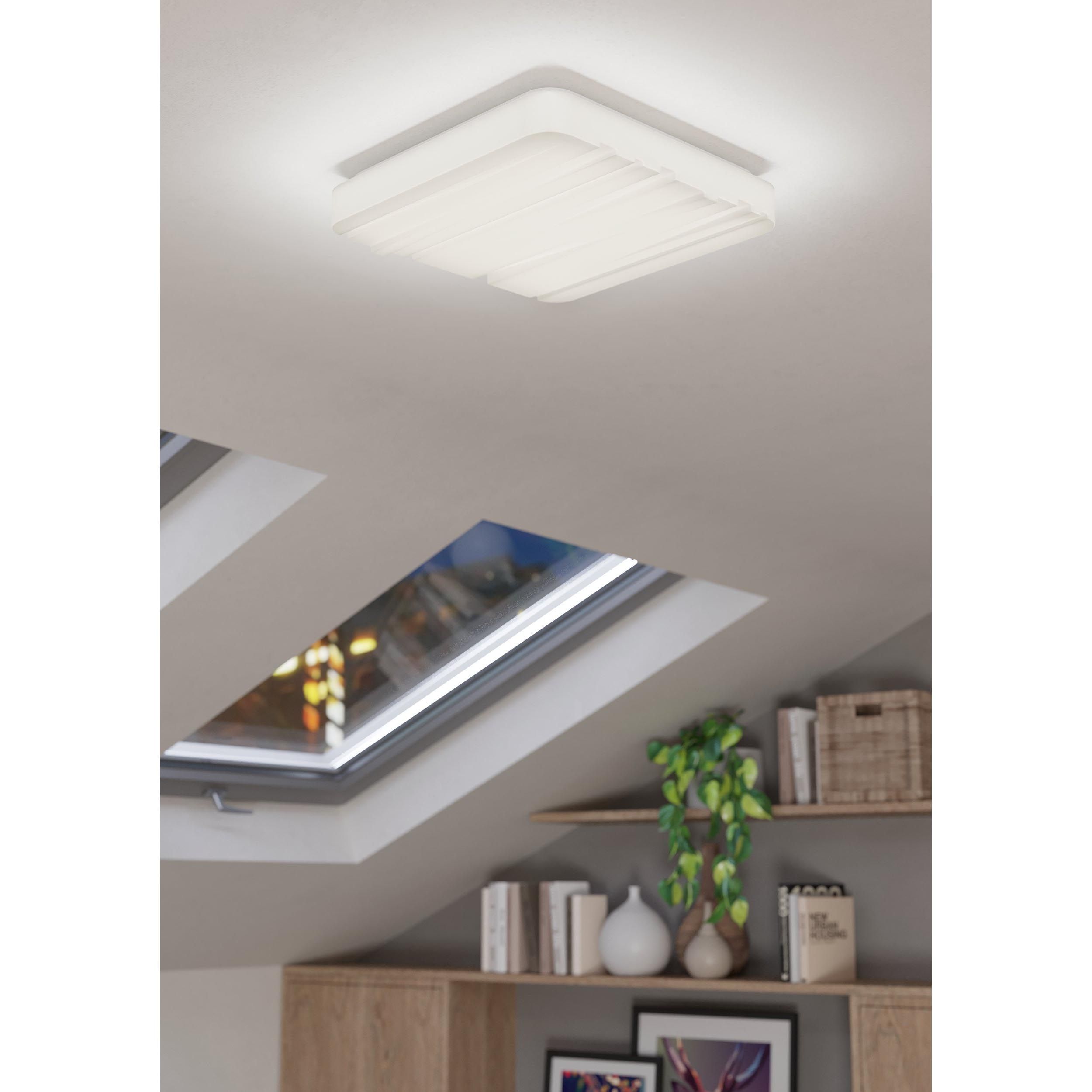 Plafonnier plastique blanc FERENTINO LED INT 4X14,6W