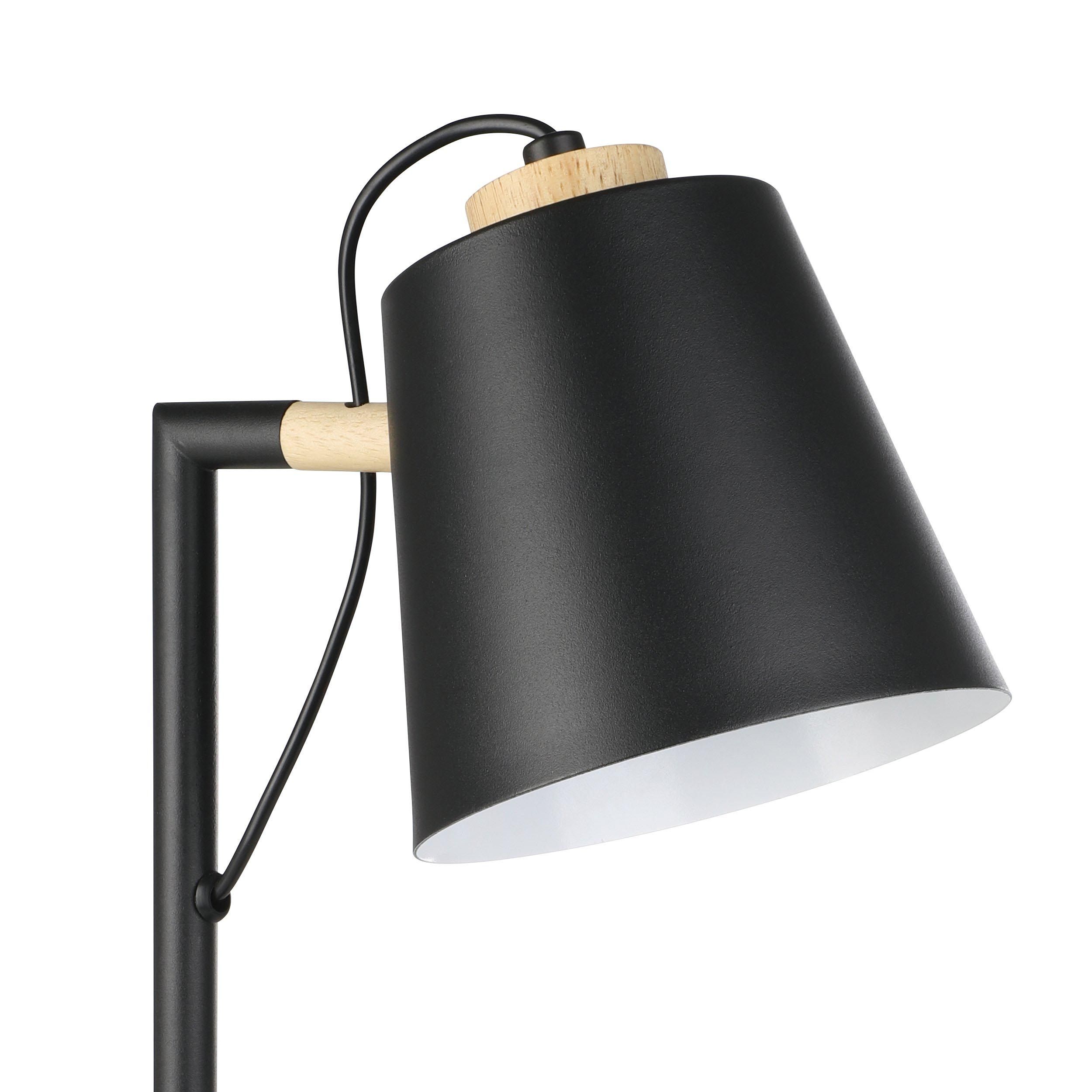 Lampe de bureau métal noir LACEY-QI LED INT 2X5,5W