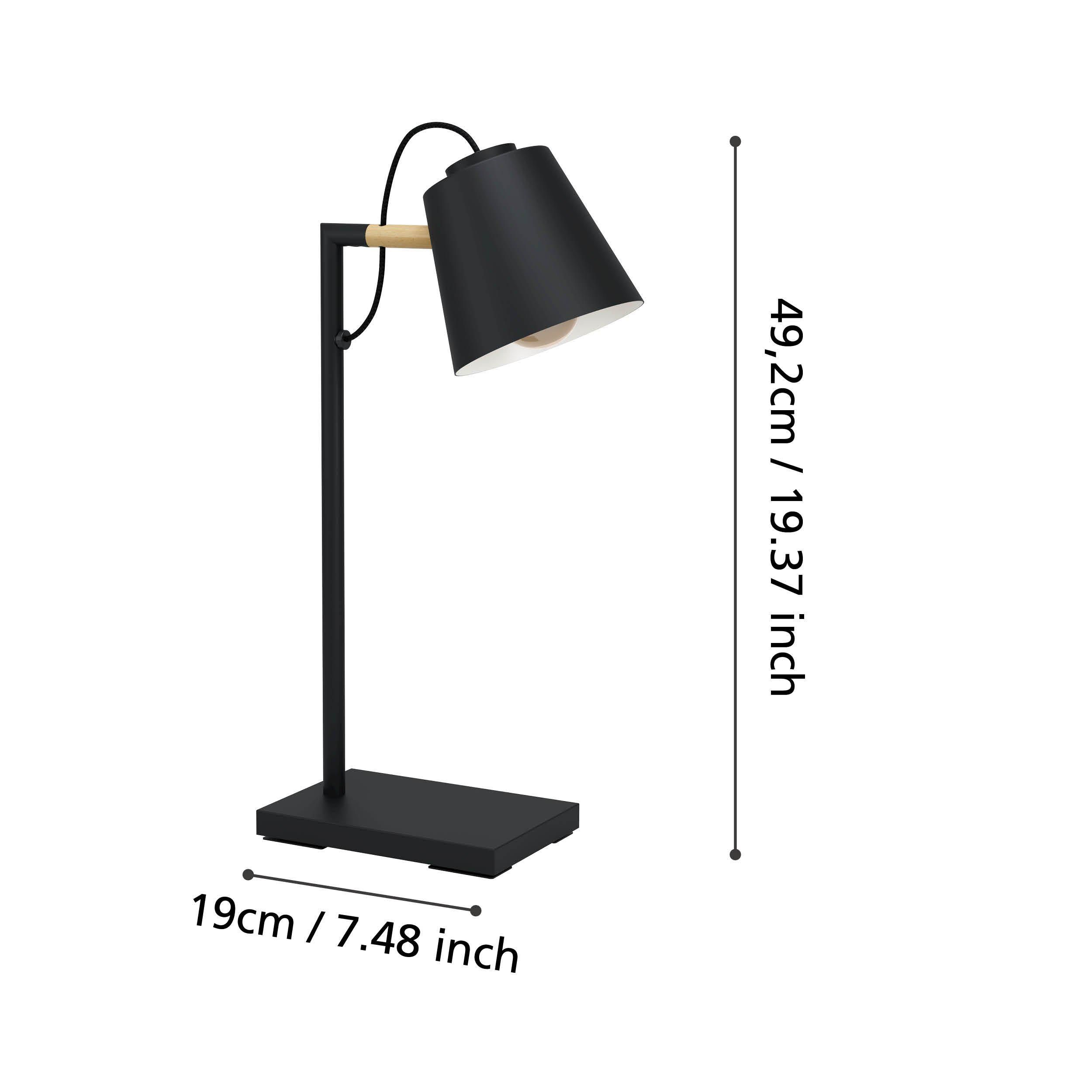 Lampe de bureau métal noir LACEY-QI LED INT 2X5,5W