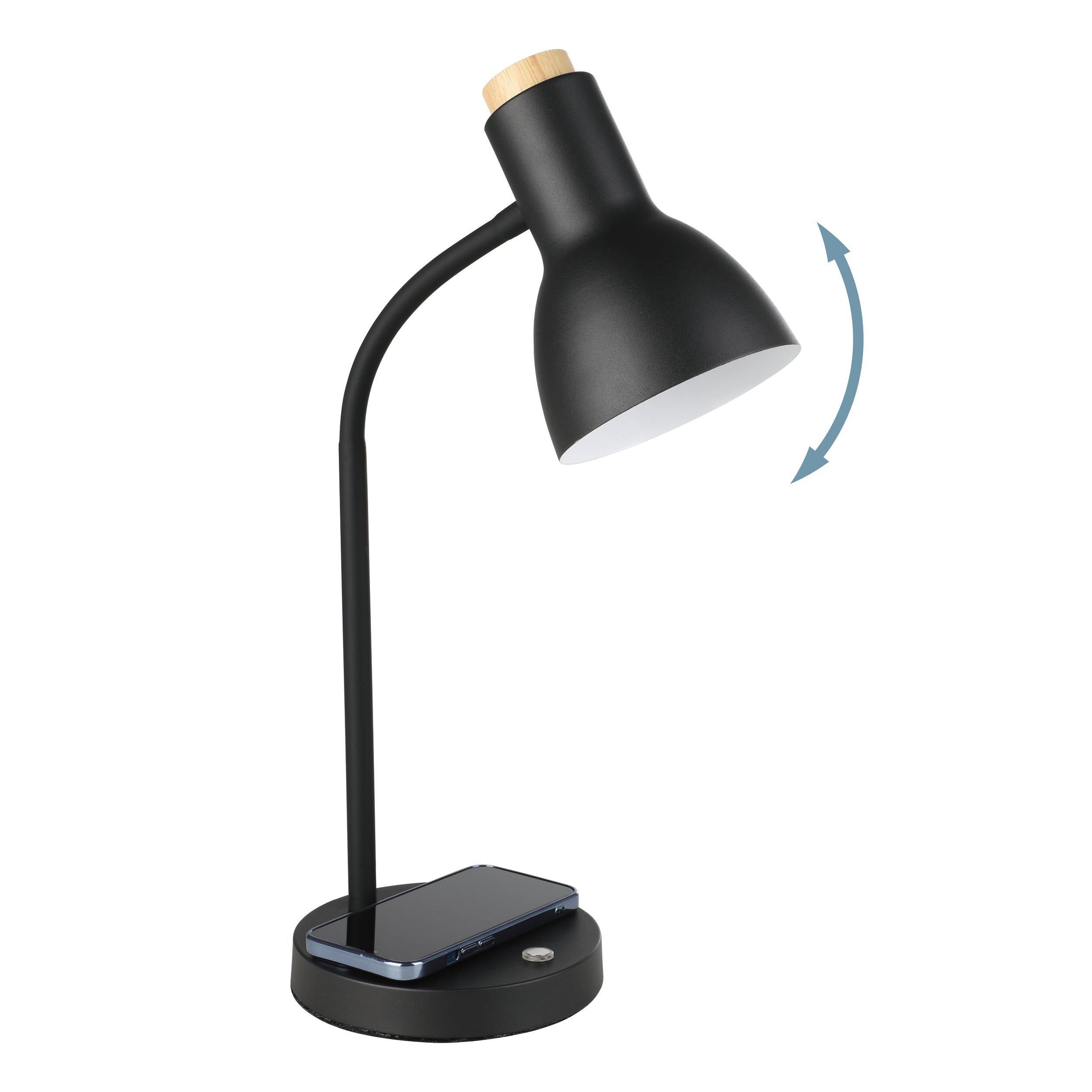 Lampe de bureau métal noir VERADAL-QI LED INT 4X5,5W