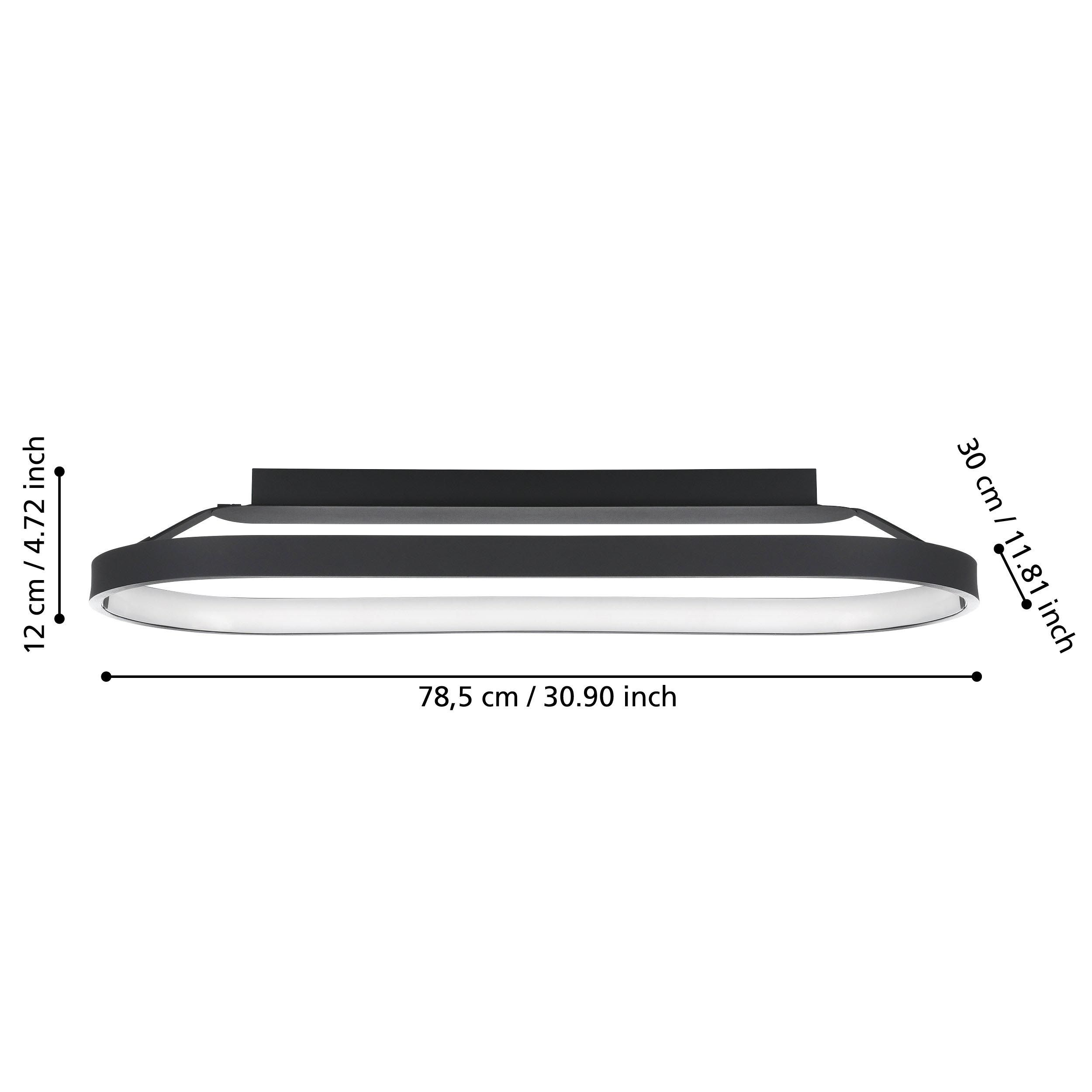 Plafonnier métal noir CODRIALES LED INT 1X27W