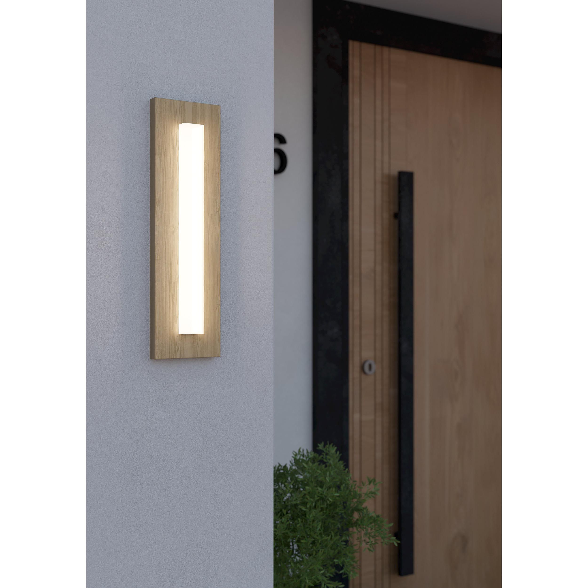 Applique extérieure en métal imitation bois BITETTO LED INT 7W