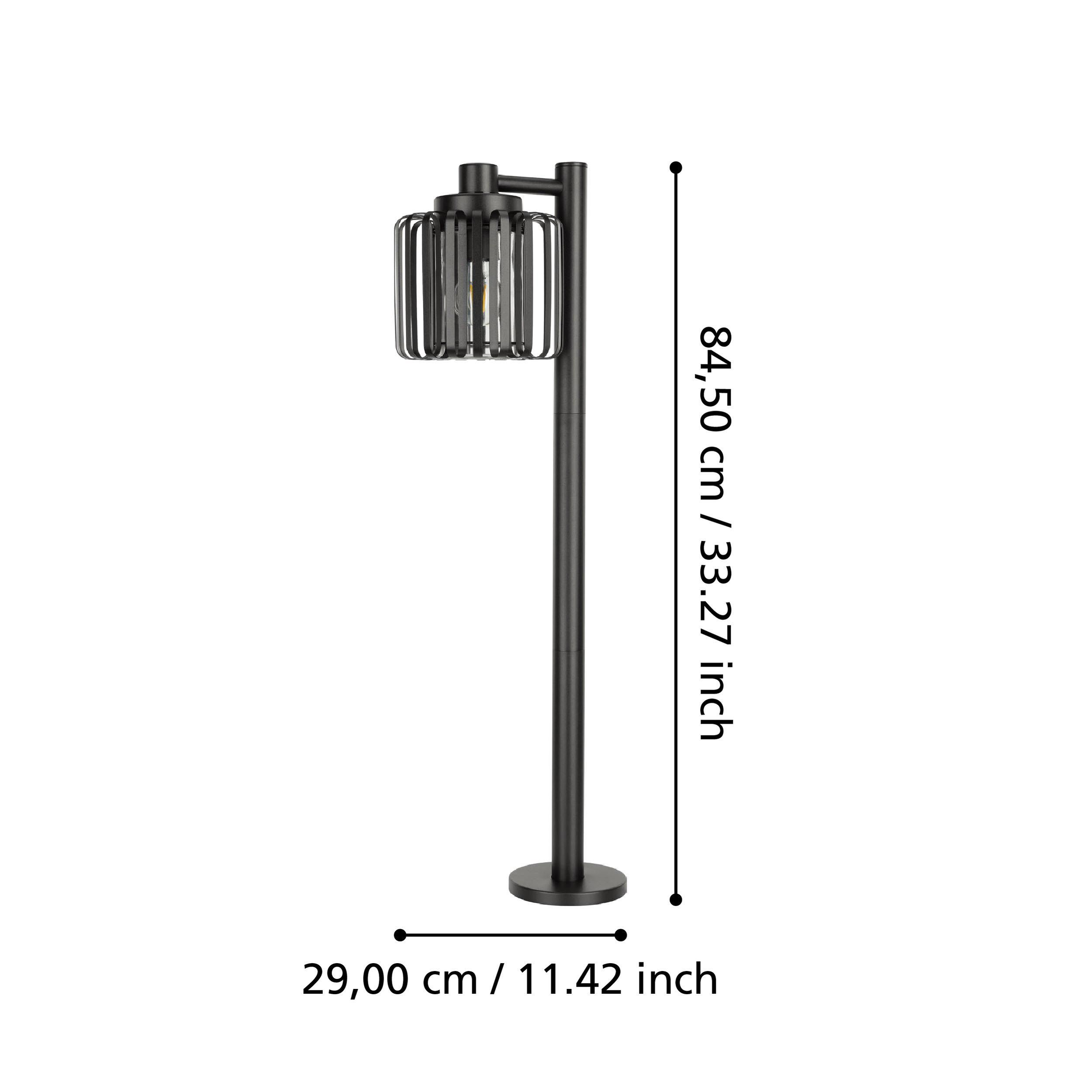 Lampadaire extérieur métal noir SELINUS E27 1X40W