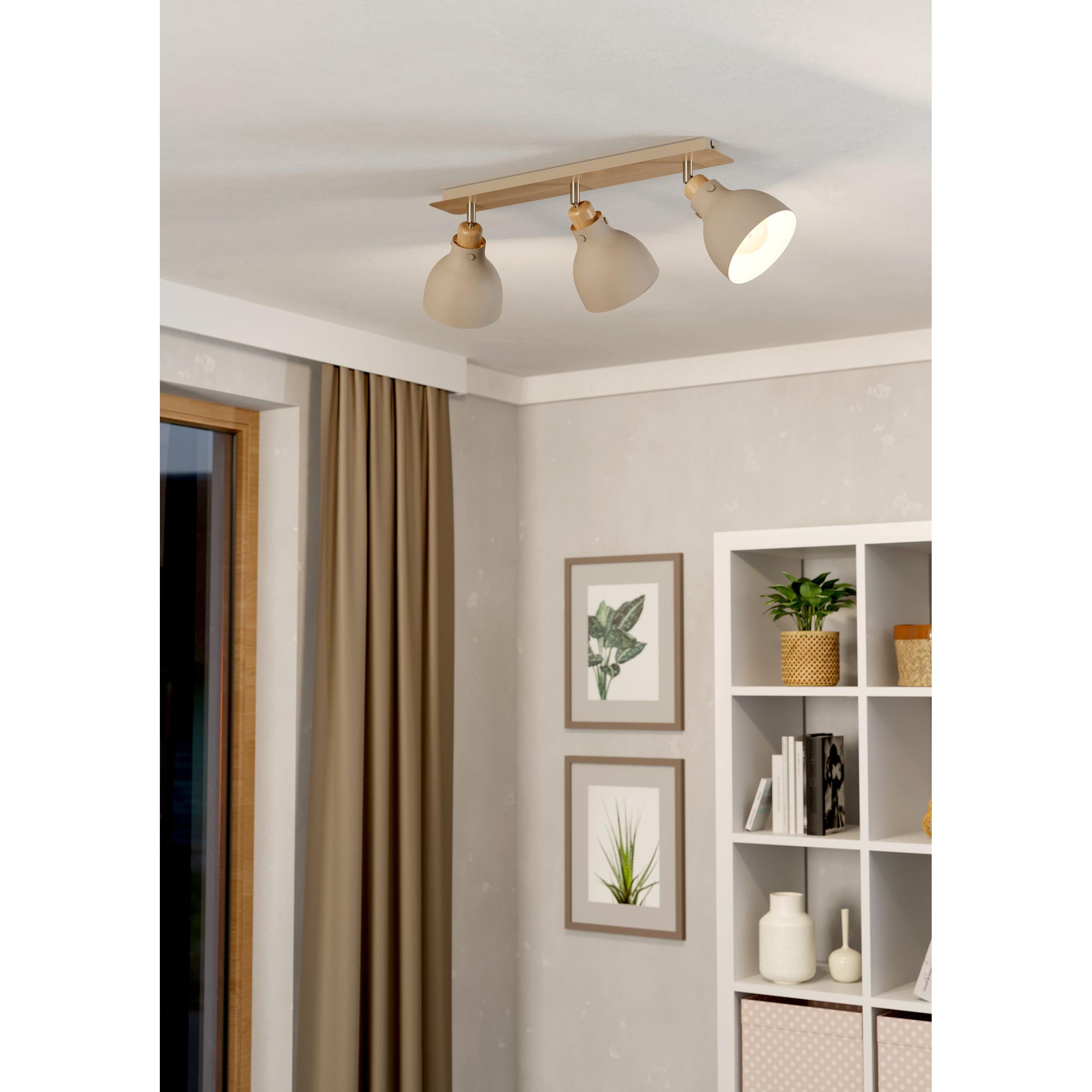 Spot de plafond réglette/plaf métal sable ARRECIFE E27 3X28W