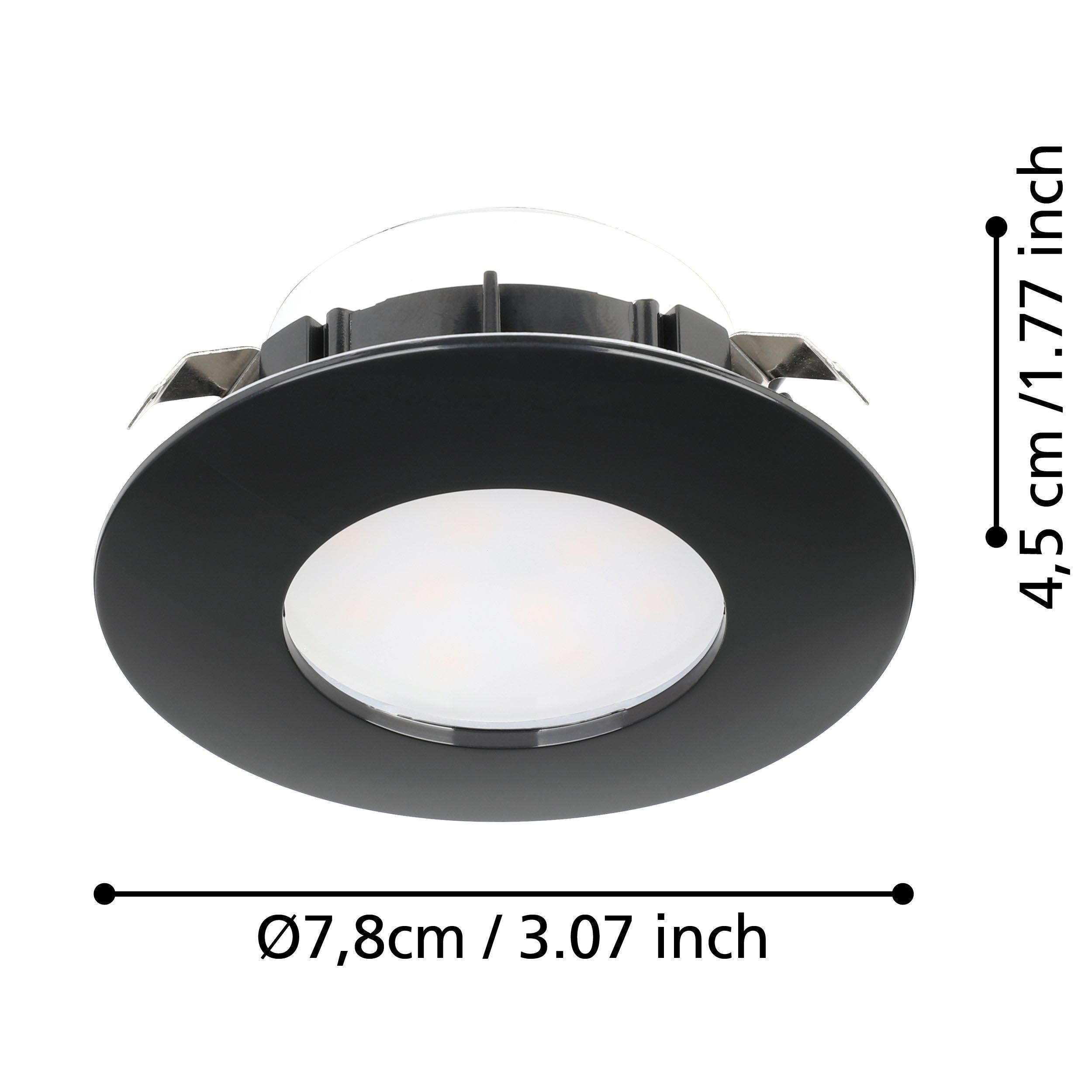 Spot à encastrer métal noir PINEDA LED INT 3X4,9W