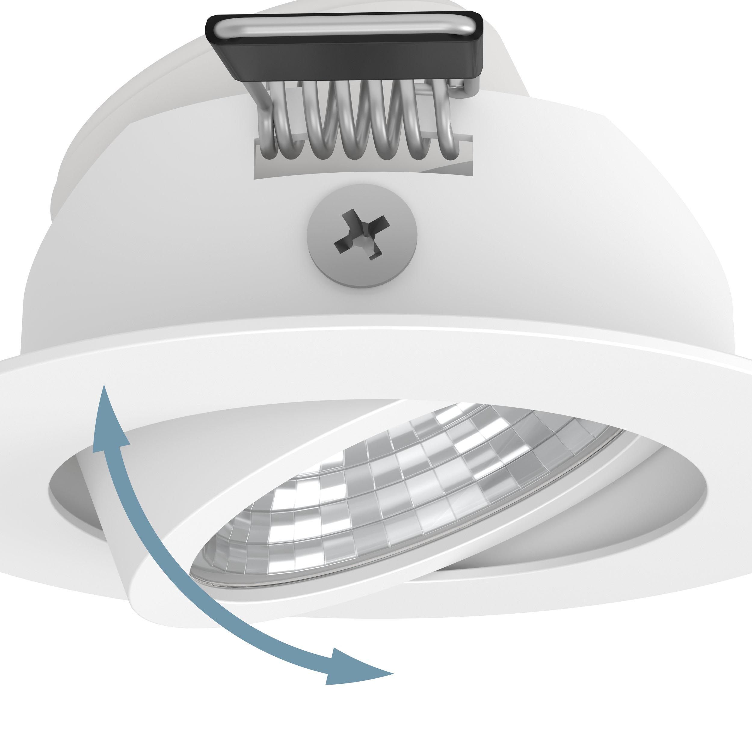 Spot à encastrer métal blanc SALICETO LED INT 3X6W