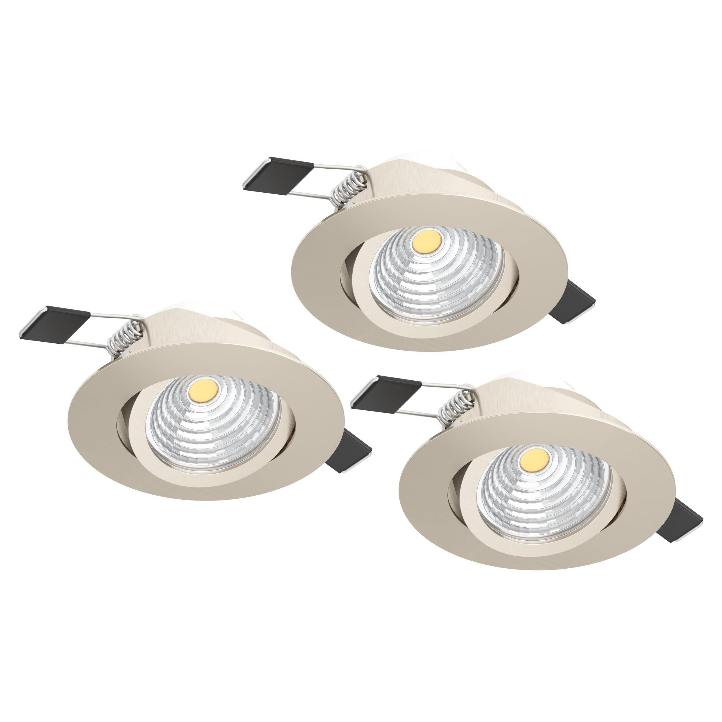 Spot à encastrer métal nickel SALICETO LED INT 3X6W