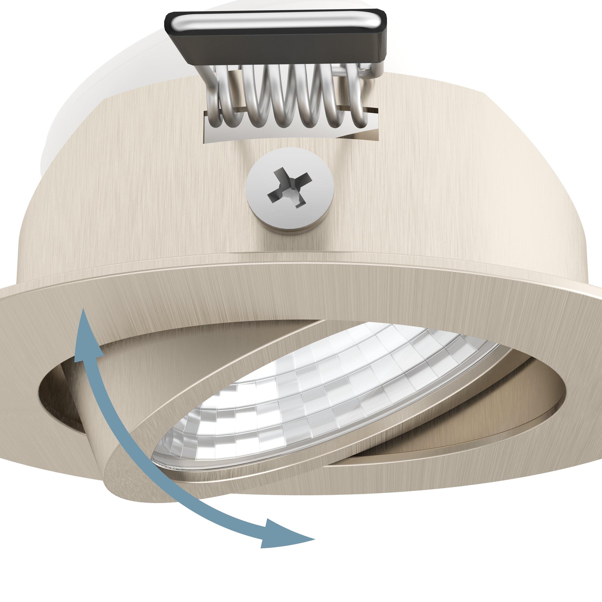 Spot à encastrer métal nickel SALICETO LED INT 3X6W