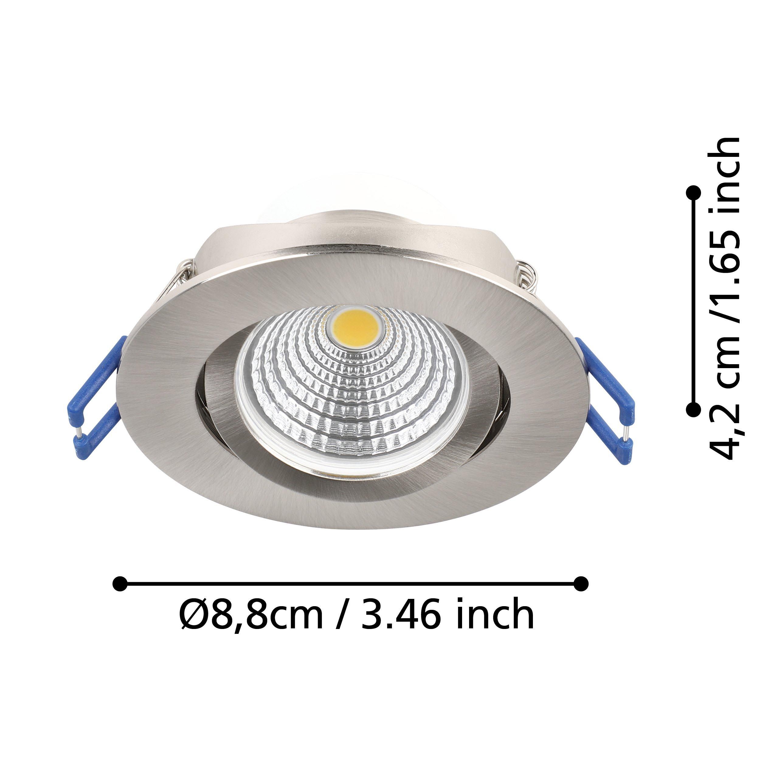 Spot à encastrer métal nickel SALICETO LED INT 3X6W