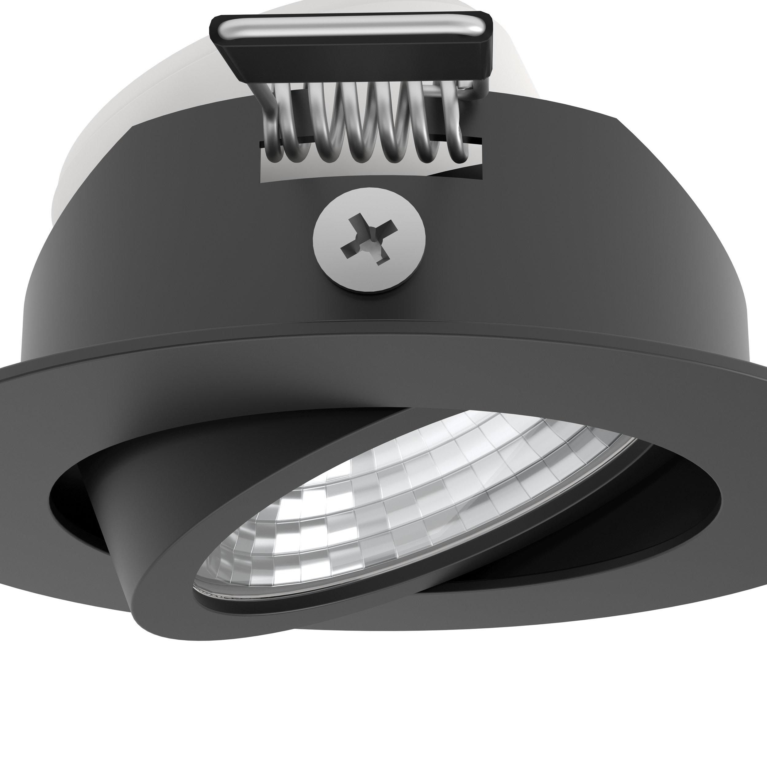 Spot à encastrer métal noir SALICETO LED INT 3X6W