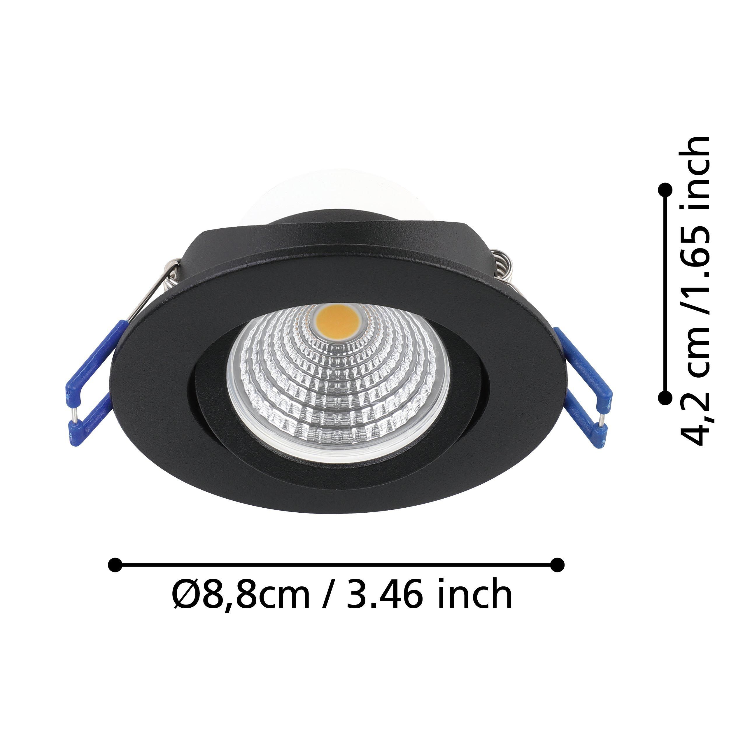 Spot à encastrer métal noir SALICETO LED INT 3X6W