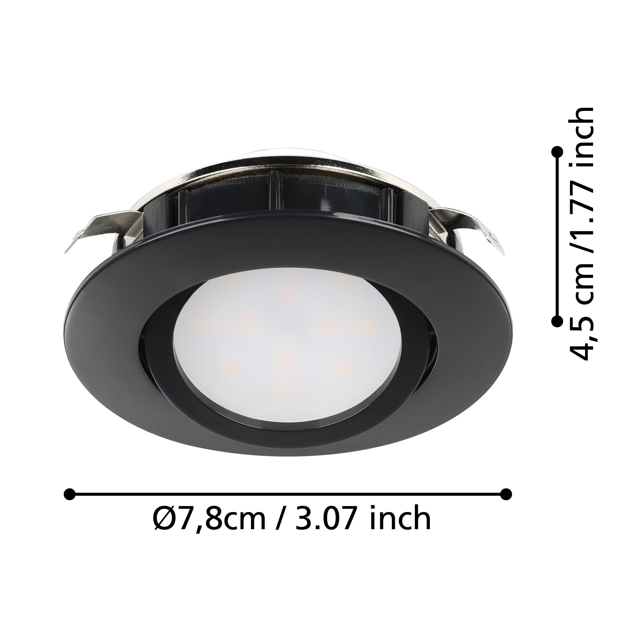 Spot à encastrer métal noir PINEDA LED INT 3X5,5W