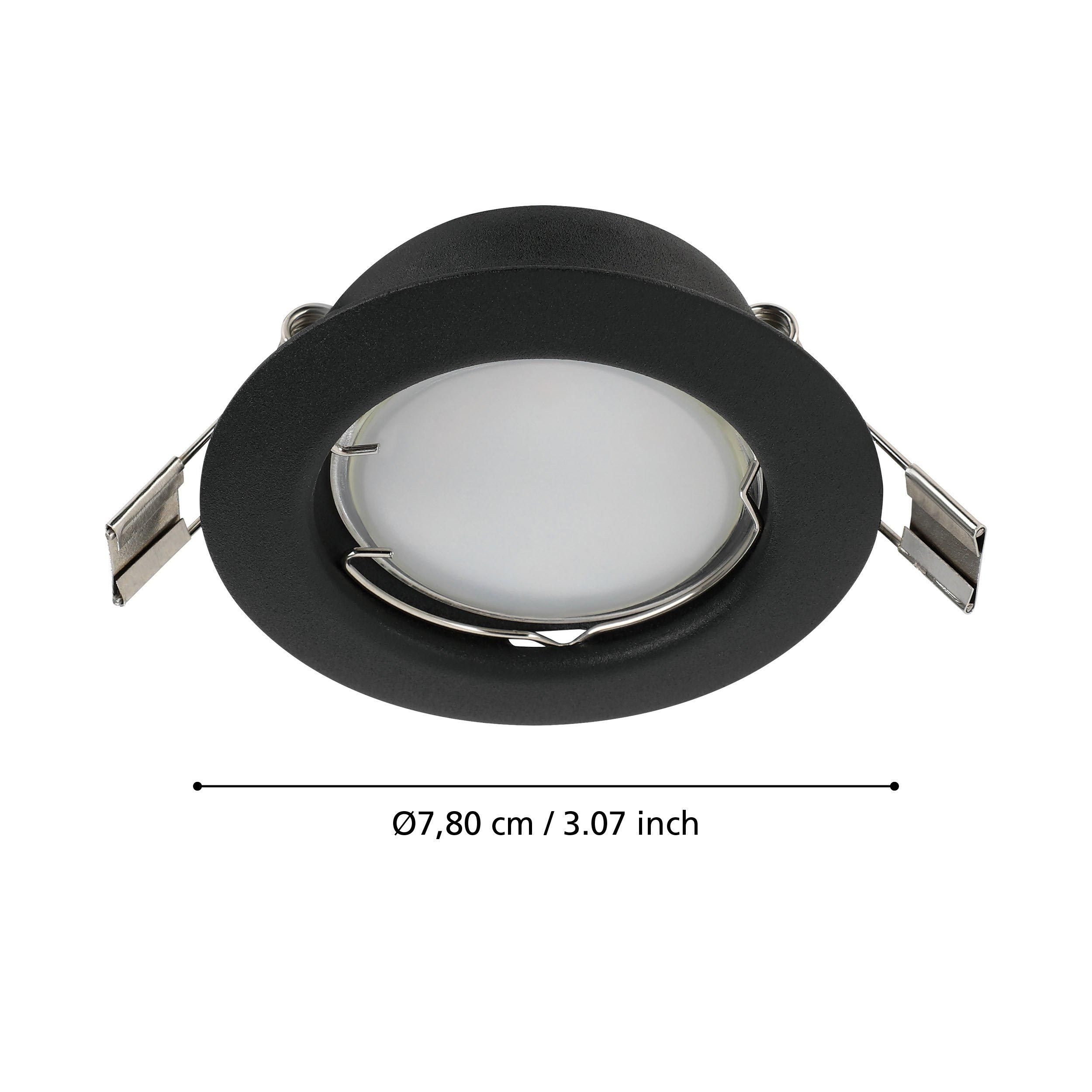 Spot à encastrer extérieur métal noir PENETO GU10 3X2,8W